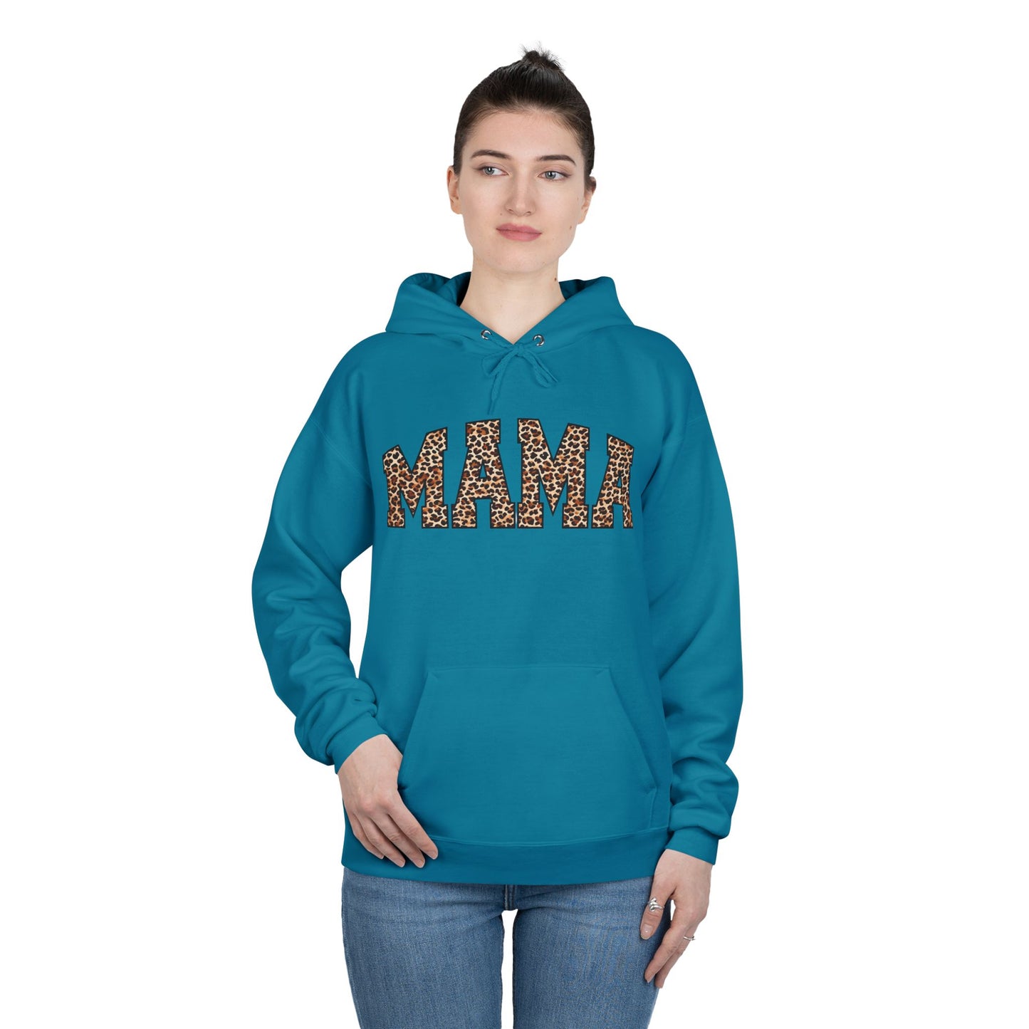 Leopard Print Mama Hoodie - Unisex EcoSmart® Pullover Sweatshirt