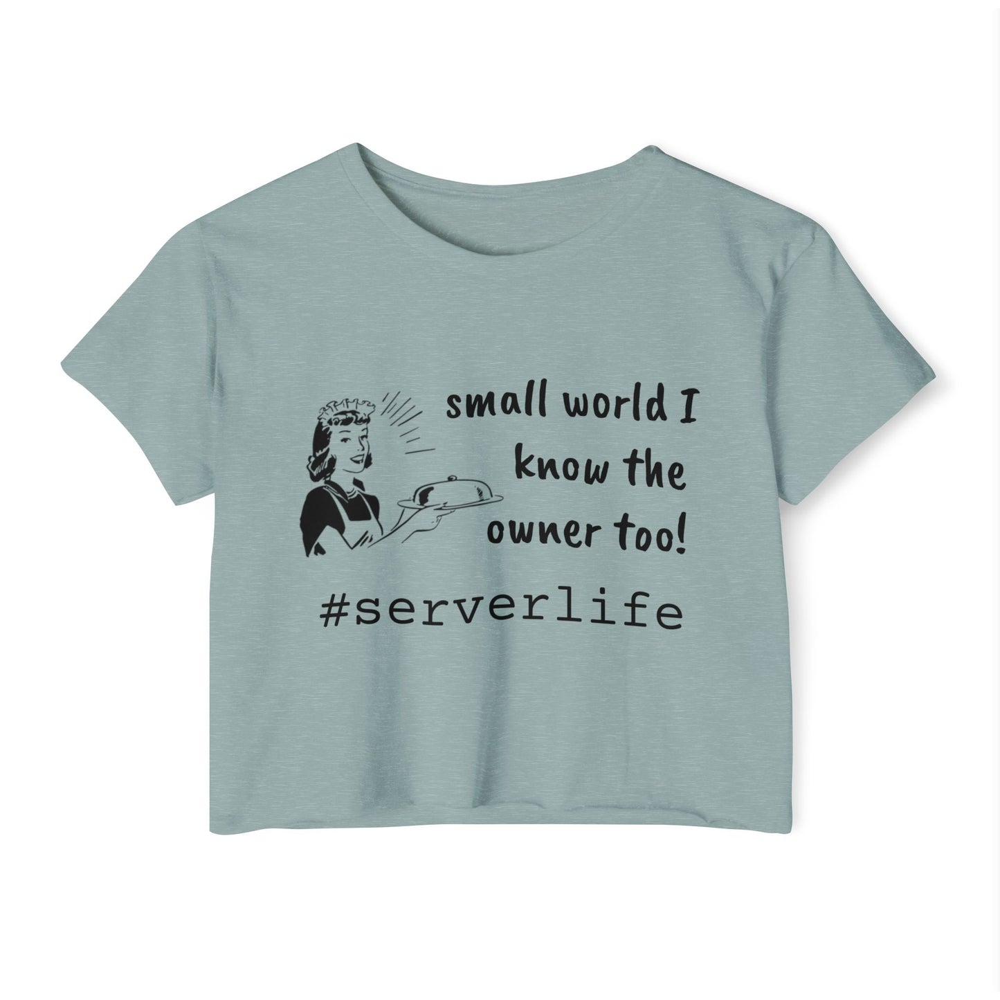 Festival Crop Top for Servers, Cute Server Life Shirt, Women's Graphic Tee, Summer Festival Outfit, Fun Restaurant Top, Gift for Servers