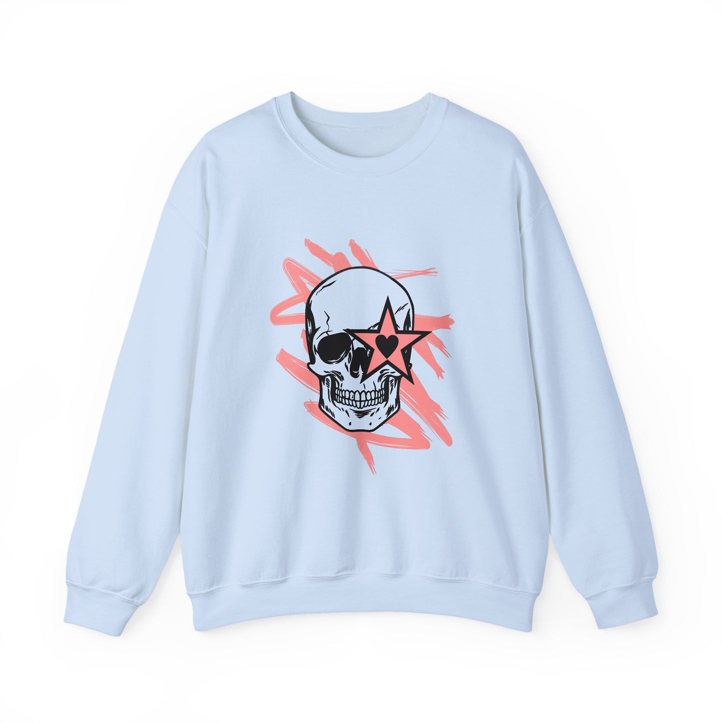 Edgy Skull Graphic Crewneck Sweatshirt - Unisex Heavy Blend™