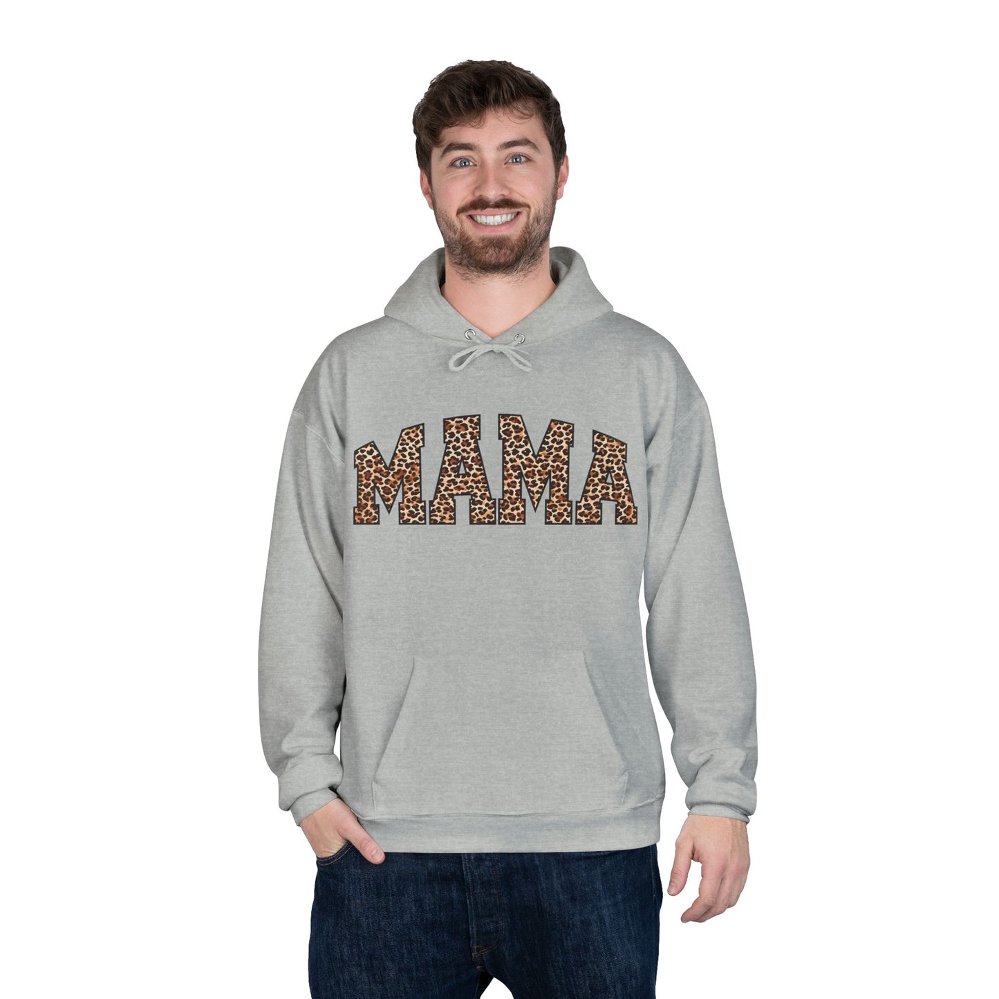 Leopard Print Mama Hoodie - Unisex EcoSmart® Pullover Sweatshirt