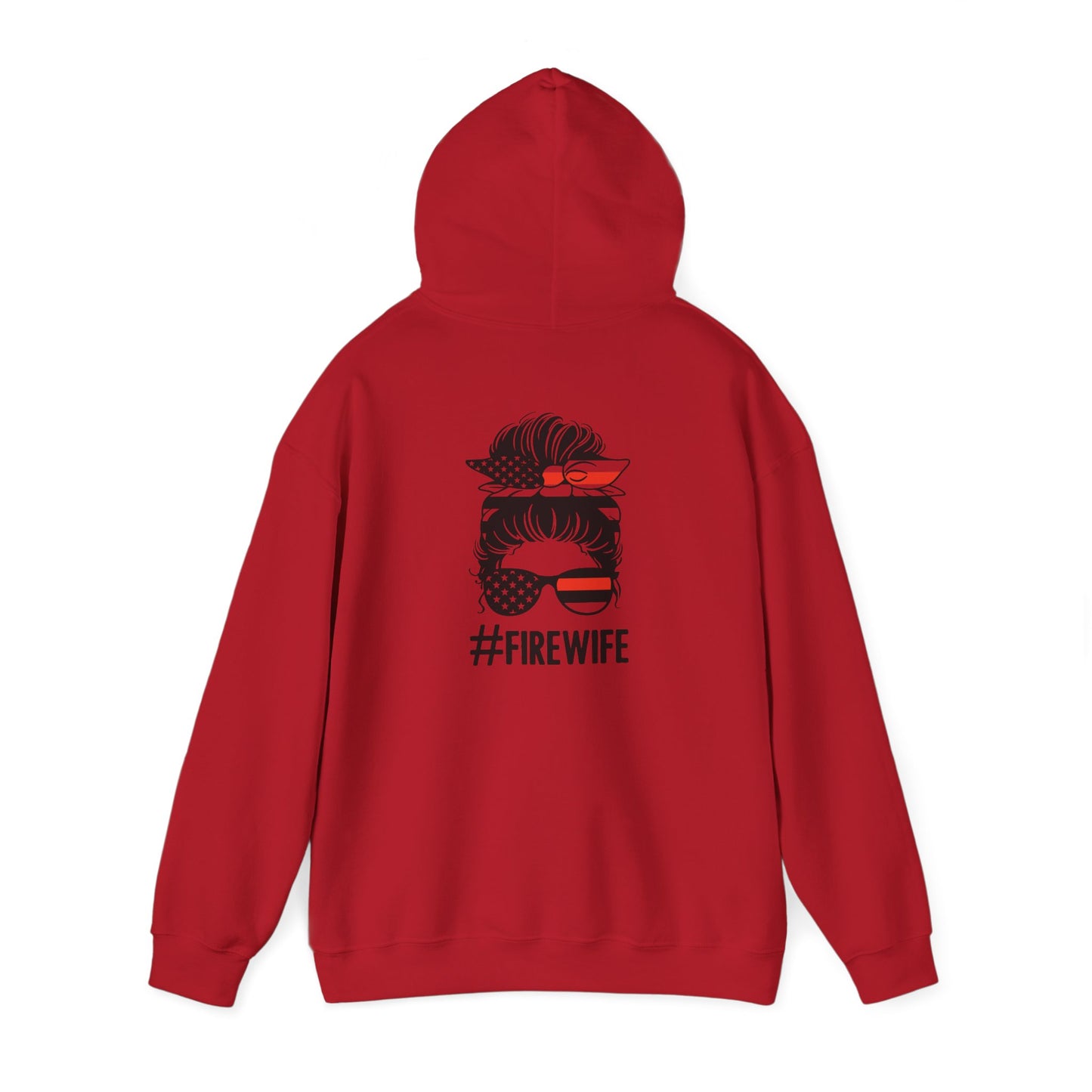 Firefighter Wife Hooded Sweatshirt - Unisex Heavy Blend with Uplifting Design