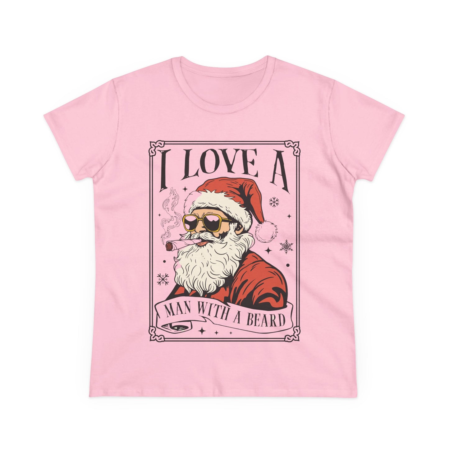 Santa Beard Women's Tee, Funny Christmas Shirt, Holiday Gift for Her, Cute Santa Graphic Tee, Santa Lover Apparel, christmas