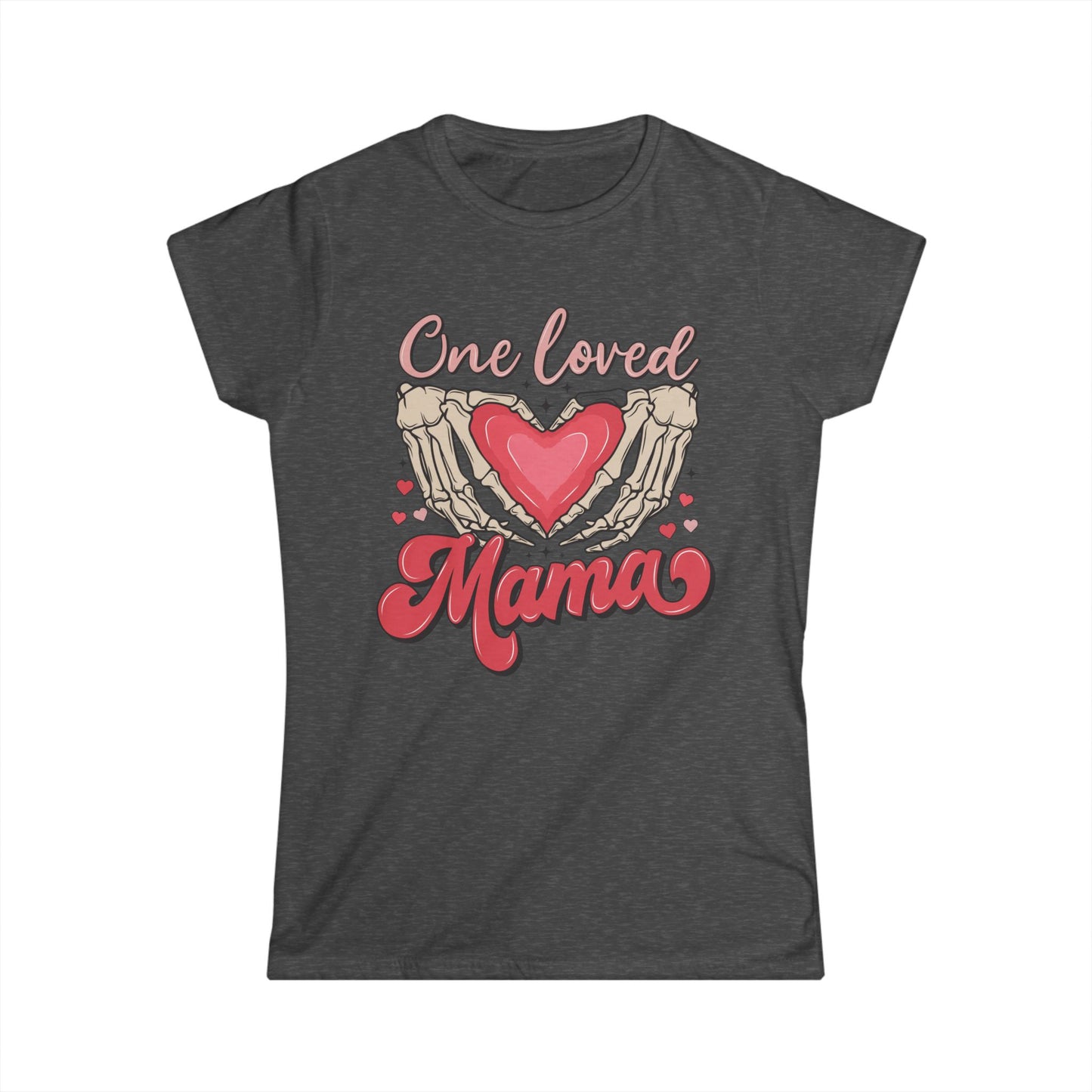 One Loved Mama Softstyle Tee - Cute Heart Graphic for Moms