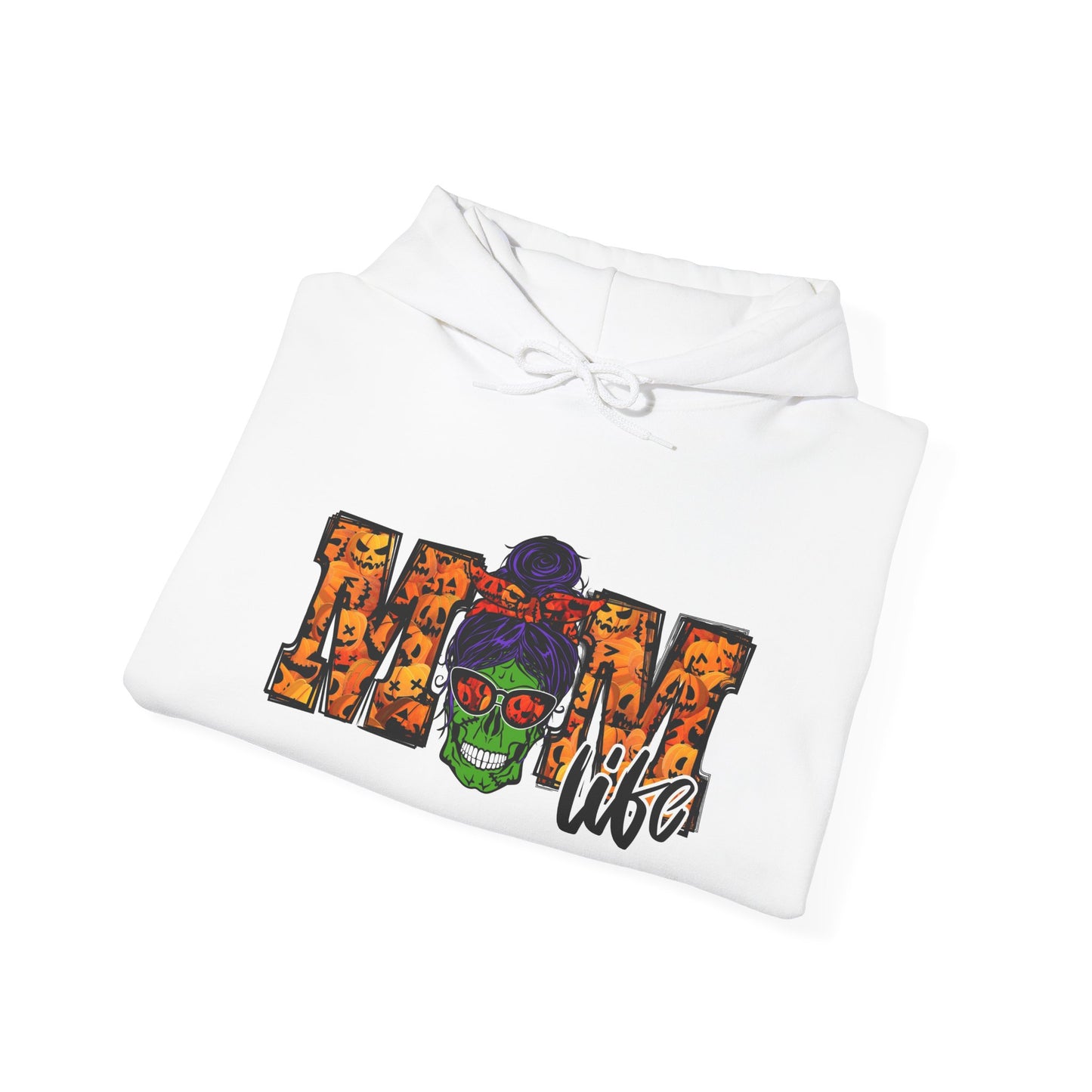 Mom Life Skull Graphic Hoodie - Unisex Heavy Blend Sweatshirt