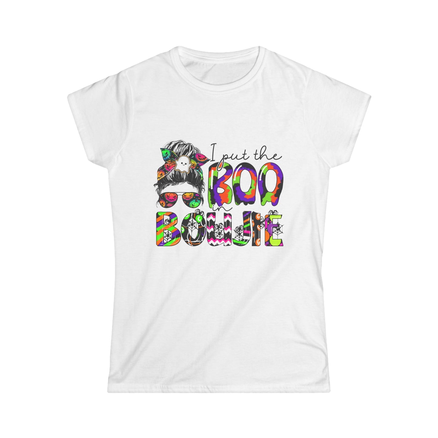 I Put The Boo-tiful in Boo-lie Women's Softstyle Tee - Fun Playful Shirt for Halloween & Everyday Wear