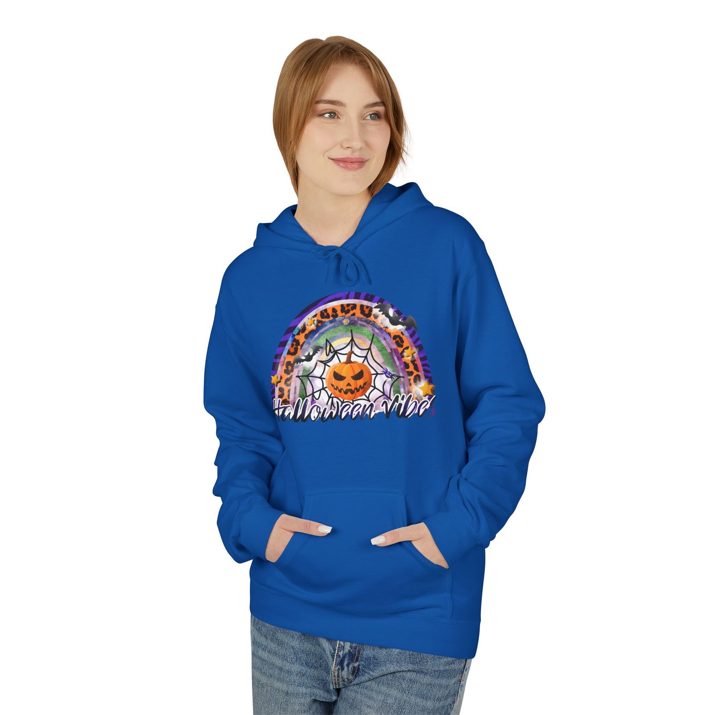 Halloween Vibes Unisex Softstyle Hoodie, Cozy Fall Sweatshirt, Autumn Fashion, Spooky Season Wear, Perfect for Halloween