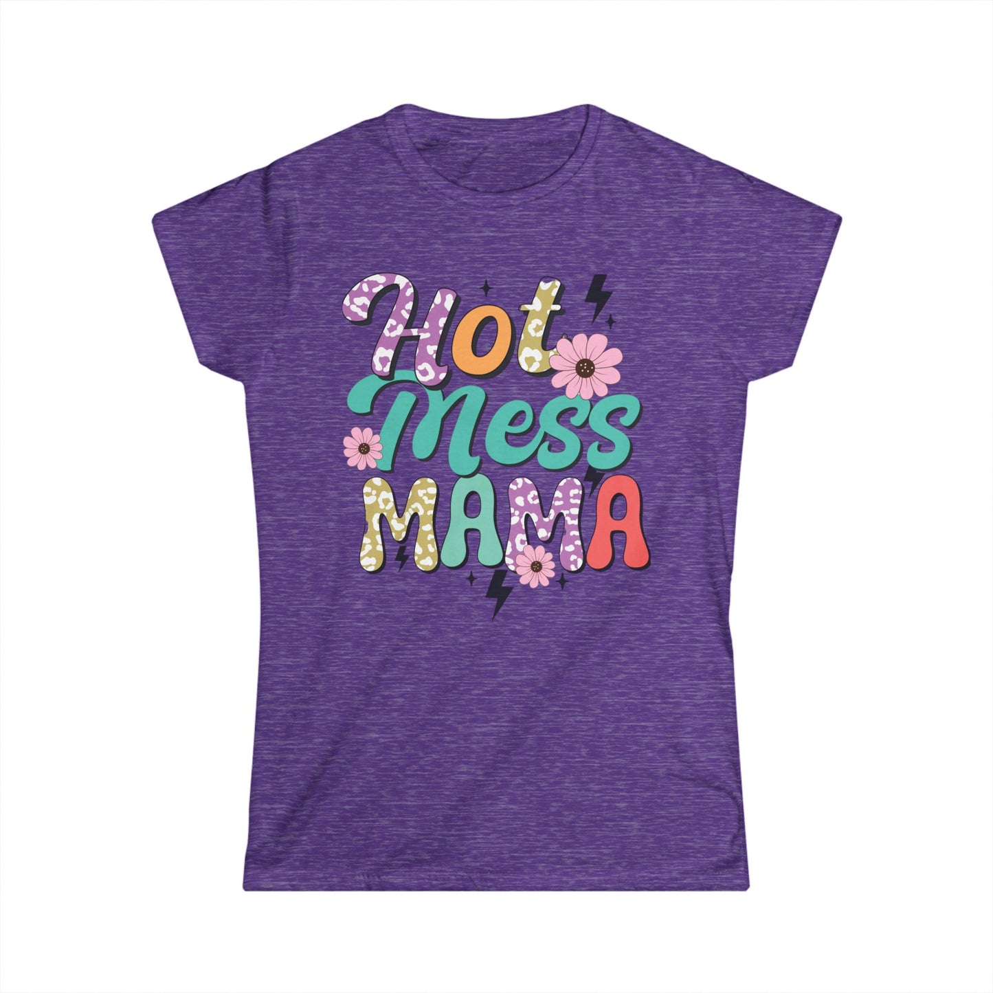 Hot Mess Mama Women's Tee - Fun, Casual Wear for Moms, Great for Mother's Day, Birthday Gift, Family Gatherings, Everyday Style
