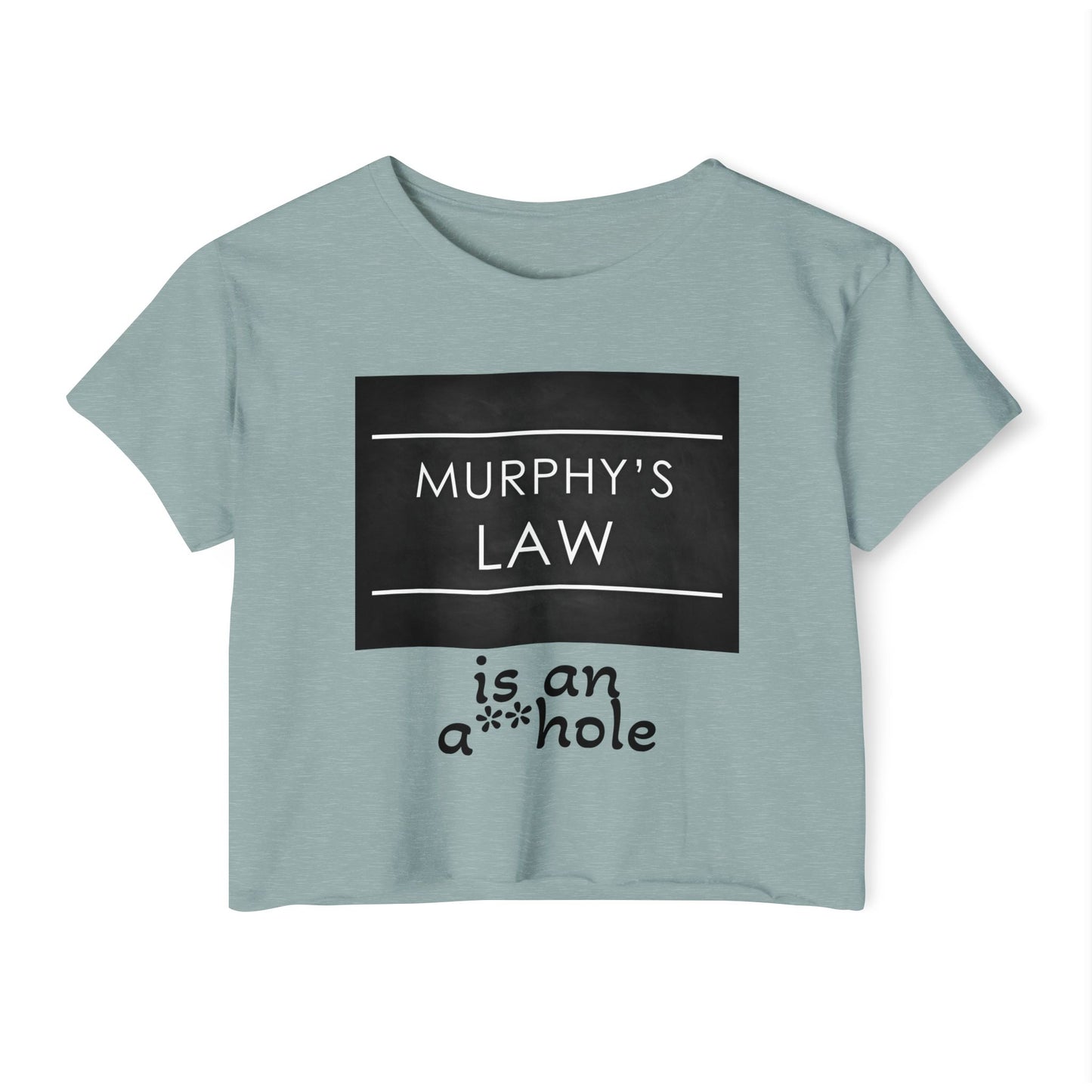 Murphy's Law Women's Festival Crop Top, Fun Summer Tee, Casual Streetwear, Gift for Her, Festival Outfit, Funny Quote Shirt