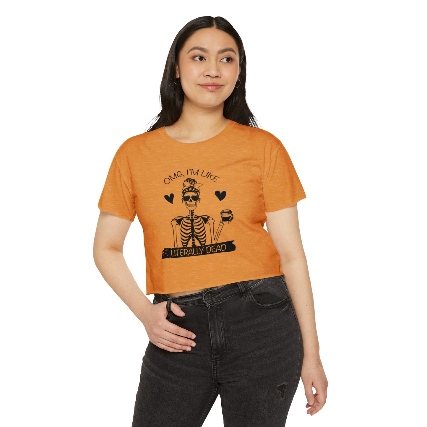 Women's Festival Crop Top, Fun Summer Tee, Halloween Party Shirt, Trendy Graphic Top, Casual Weekend Outfit