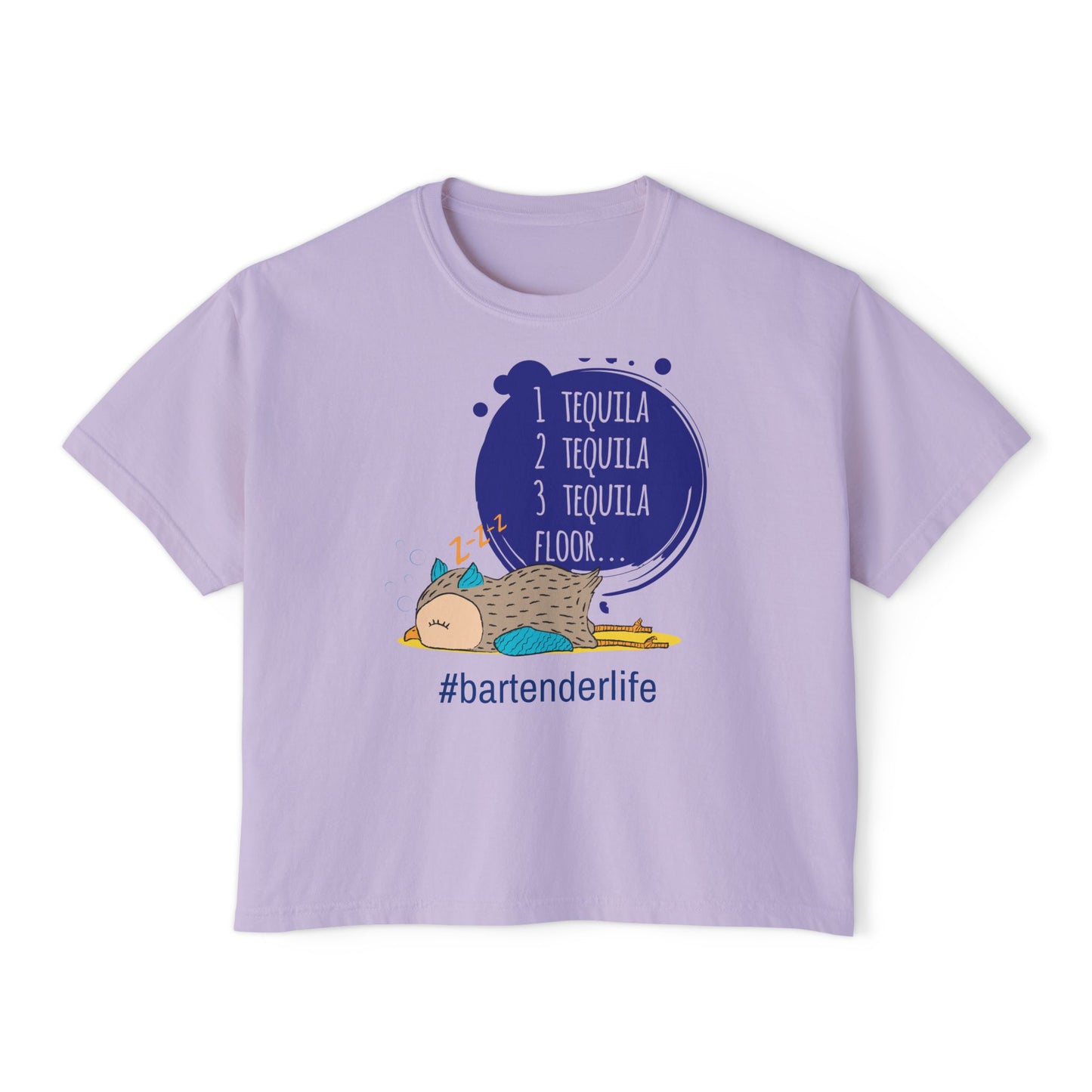 Tequila Lover's Boxy Tee, Funny Shirt for Bartenders, Casual Top, Gift for Party Enthusiasts, Summer Vibes, Weekend Wear