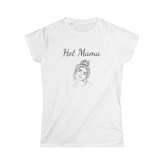 Hot Mama Women's Softstyle Tee – Cute and Confident Lifestyle Top