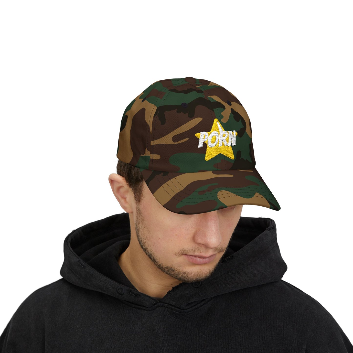 Playful Dad Cap with 'PORN' Design - Trendy Unisex Hat for Casual Wear, Great Gift for Him, Perfect for Summer Events, Festivals, funny hat, statement hat, gifts for her
