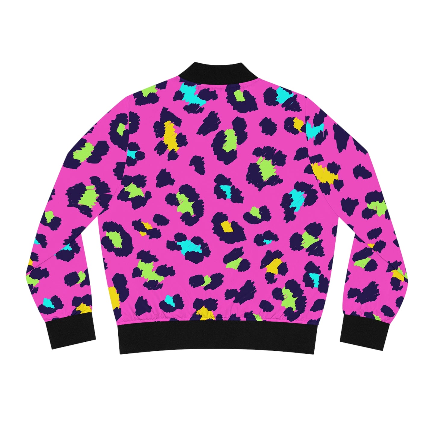 Vibrant Animal Print Women's Bomber Jacket, Stylish Outerwear, Trendy Fashion Piece, Perfect for Casual Wear, Gift for Her, Statement Jacket