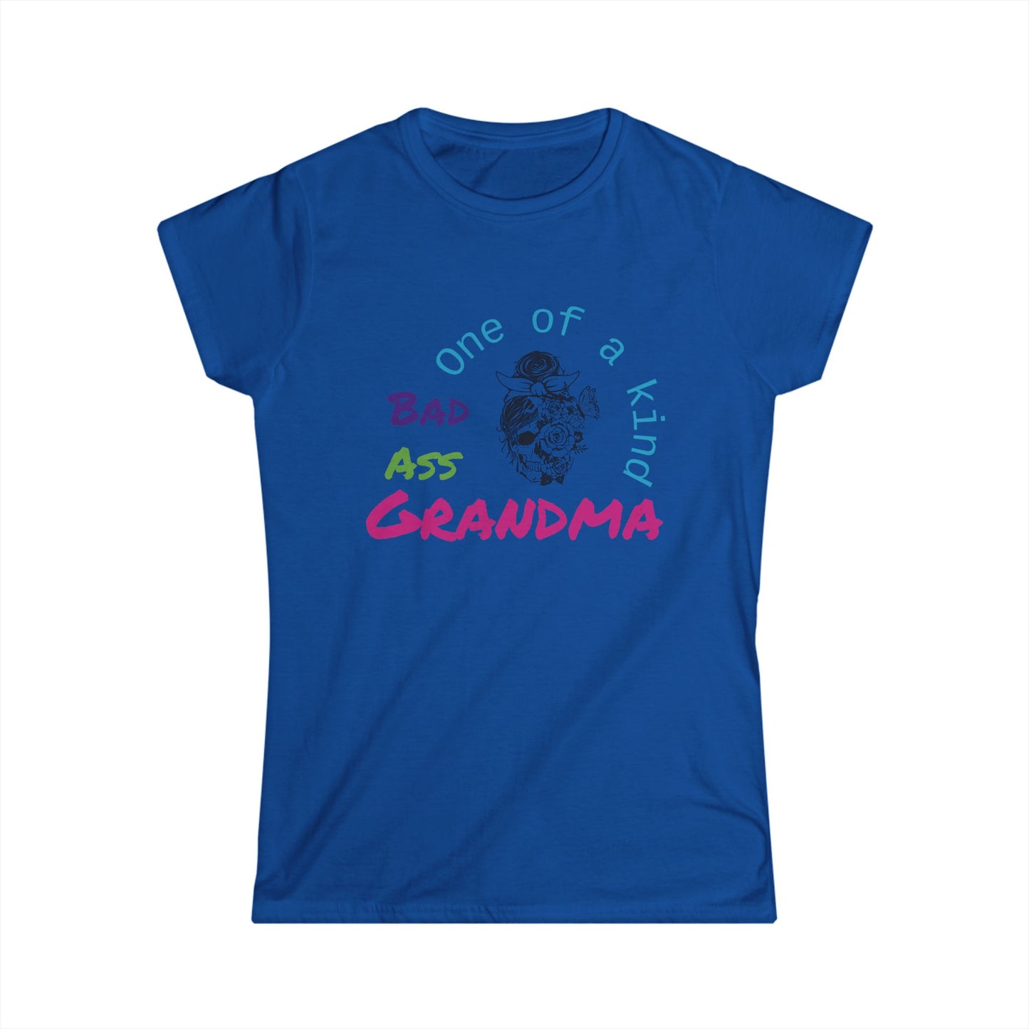 Bad Ass Grandma Women's Softstyle Tee - Fun, Unique Gift for Grandmothers
