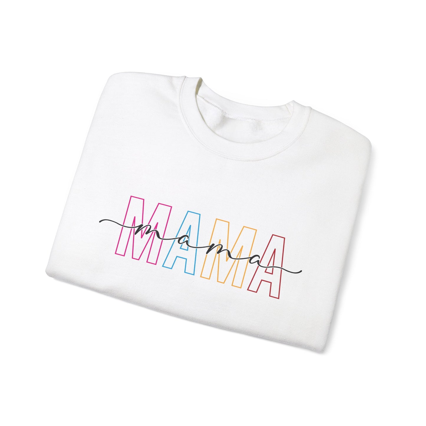 Mama Crewneck Sweatshirt - Colorful Mama Design - Perfect Gift for Moms