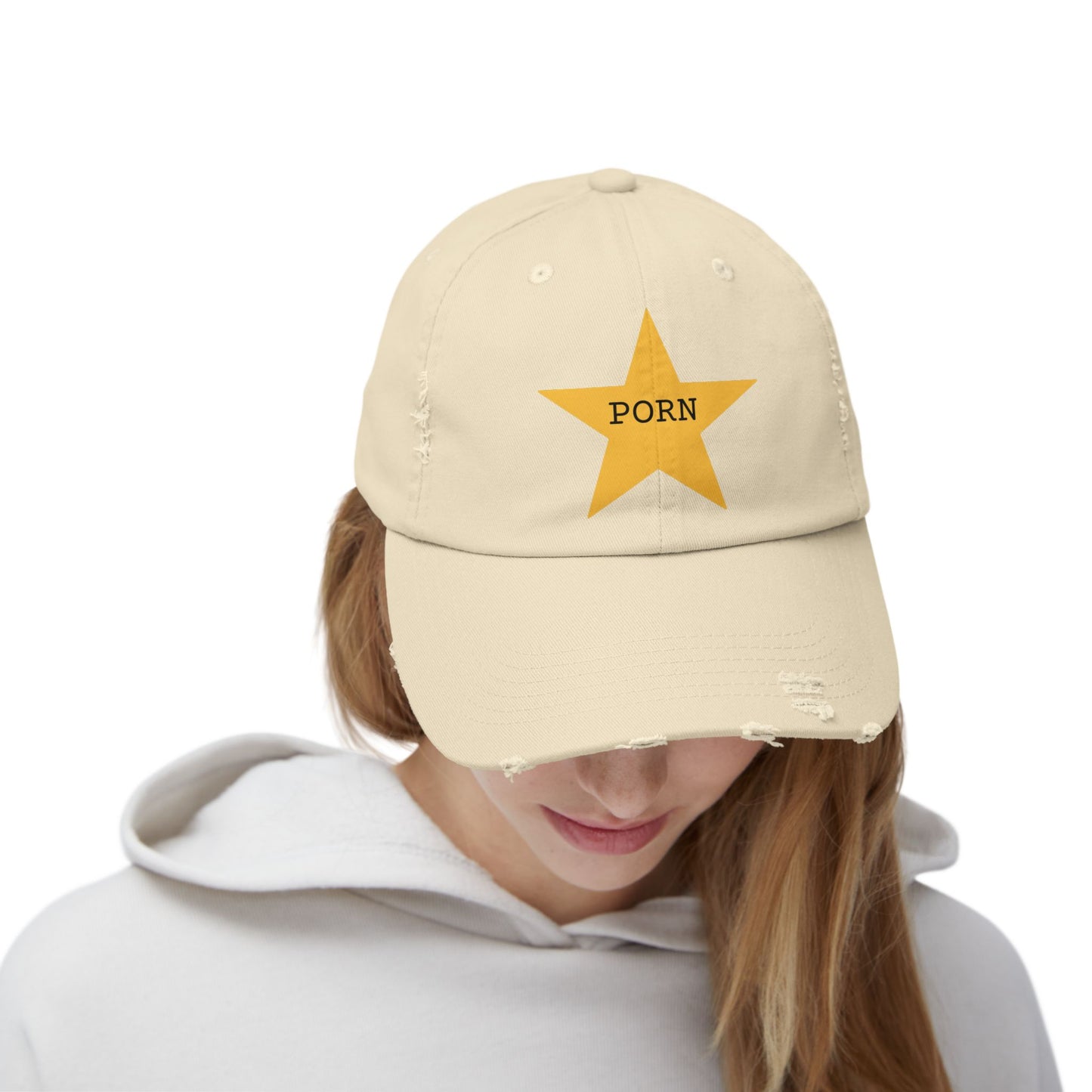 Trendy Unisex Distressed Cap with Statement Design, Casual Hat, Fashion Accessory, Gift for Him, Gift for Her, Everyday Style