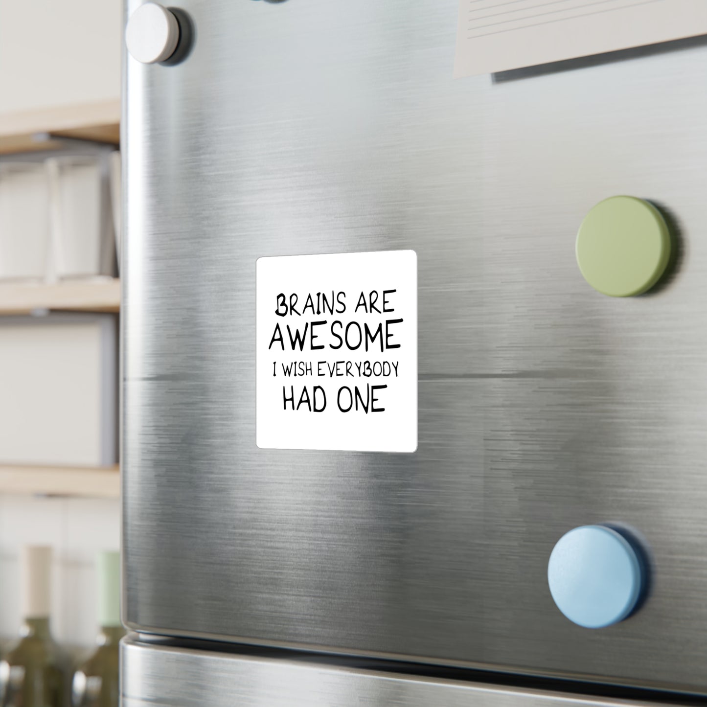 Inspirational Vinyl Decals - 'Brains Are Awesome' - Perfect for Home or Office Decor