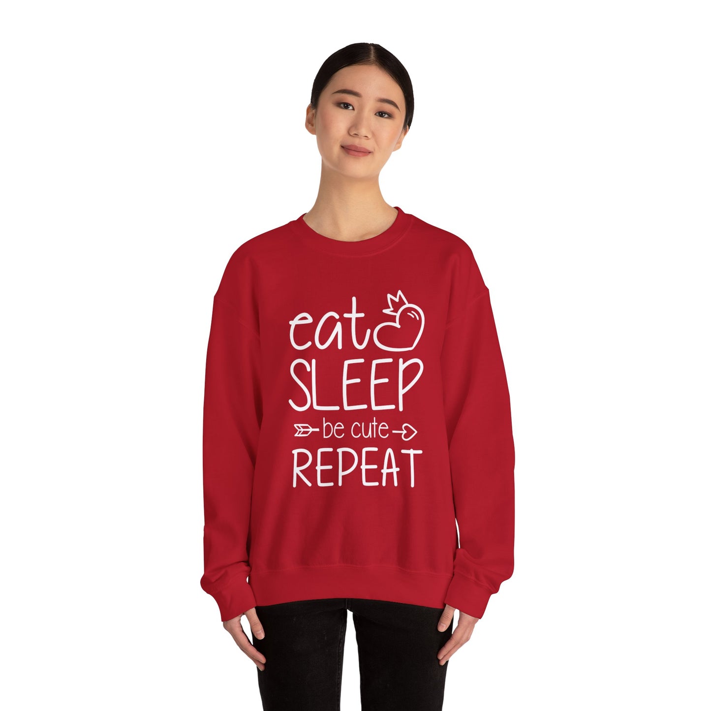 Eat Sleep Be Cute Repeat Crewneck Sweatshirt - Unisex Heavy Blend™