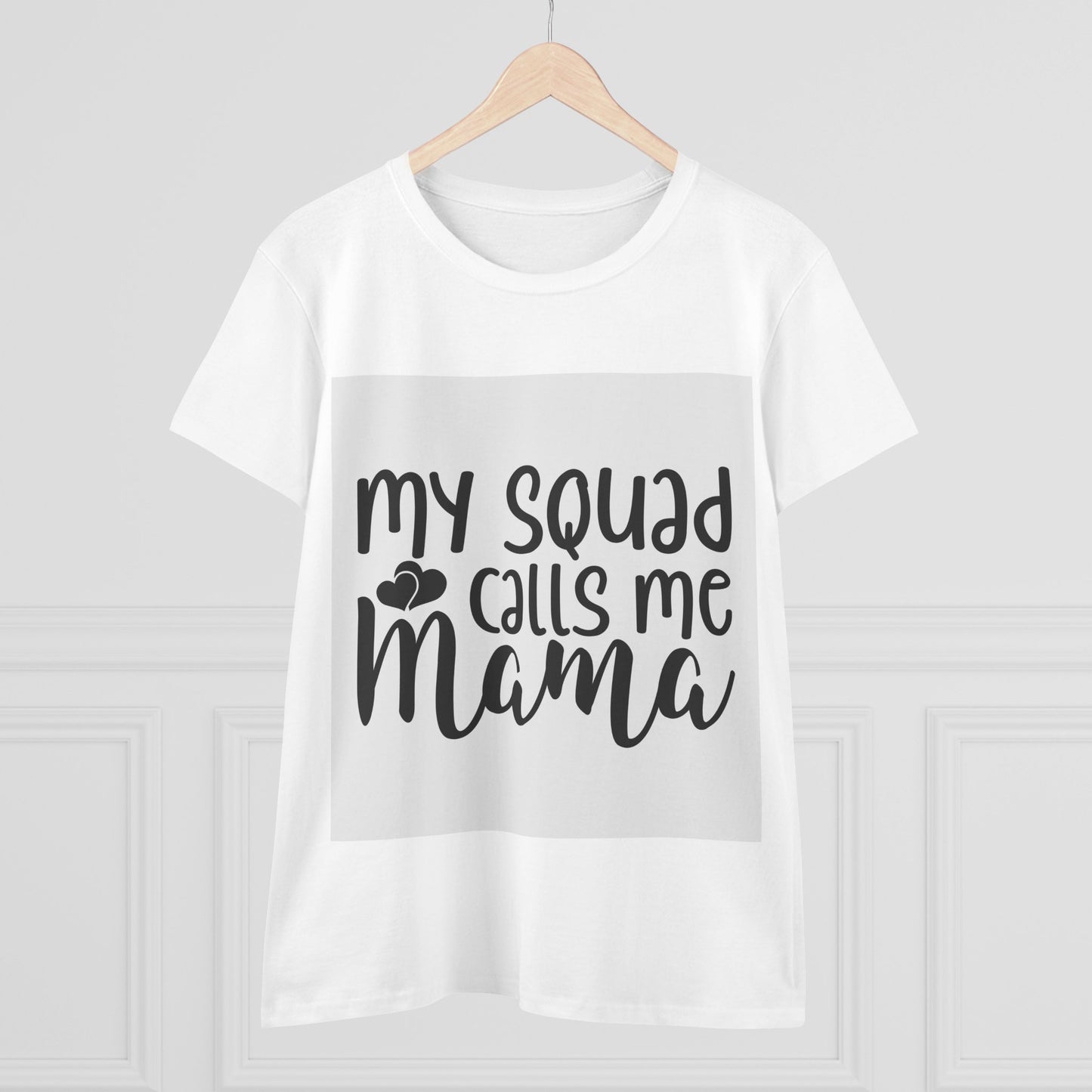 Mama Squad Women's Midweight Cotton Tee - Perfect for Mother's Day and Everyday Wear