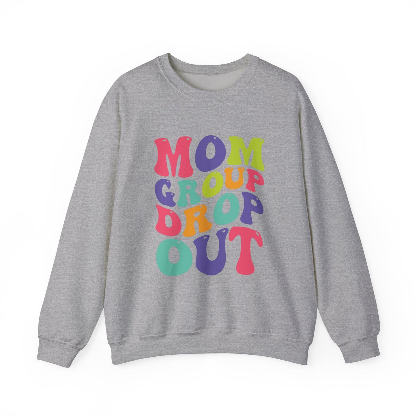 Vibrant Mom Group Dropout Sweatshirt, Cozy Crewneck, Perfect for Moms, Gift for Mother's Day, Casual Wear, Fun Family Gatherings
