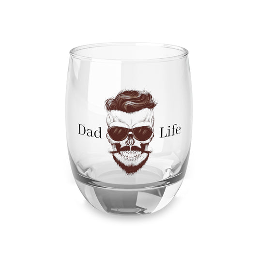 Dad Life Whiskey Glass - Stylish Skull Design for Gifts and Celebrations