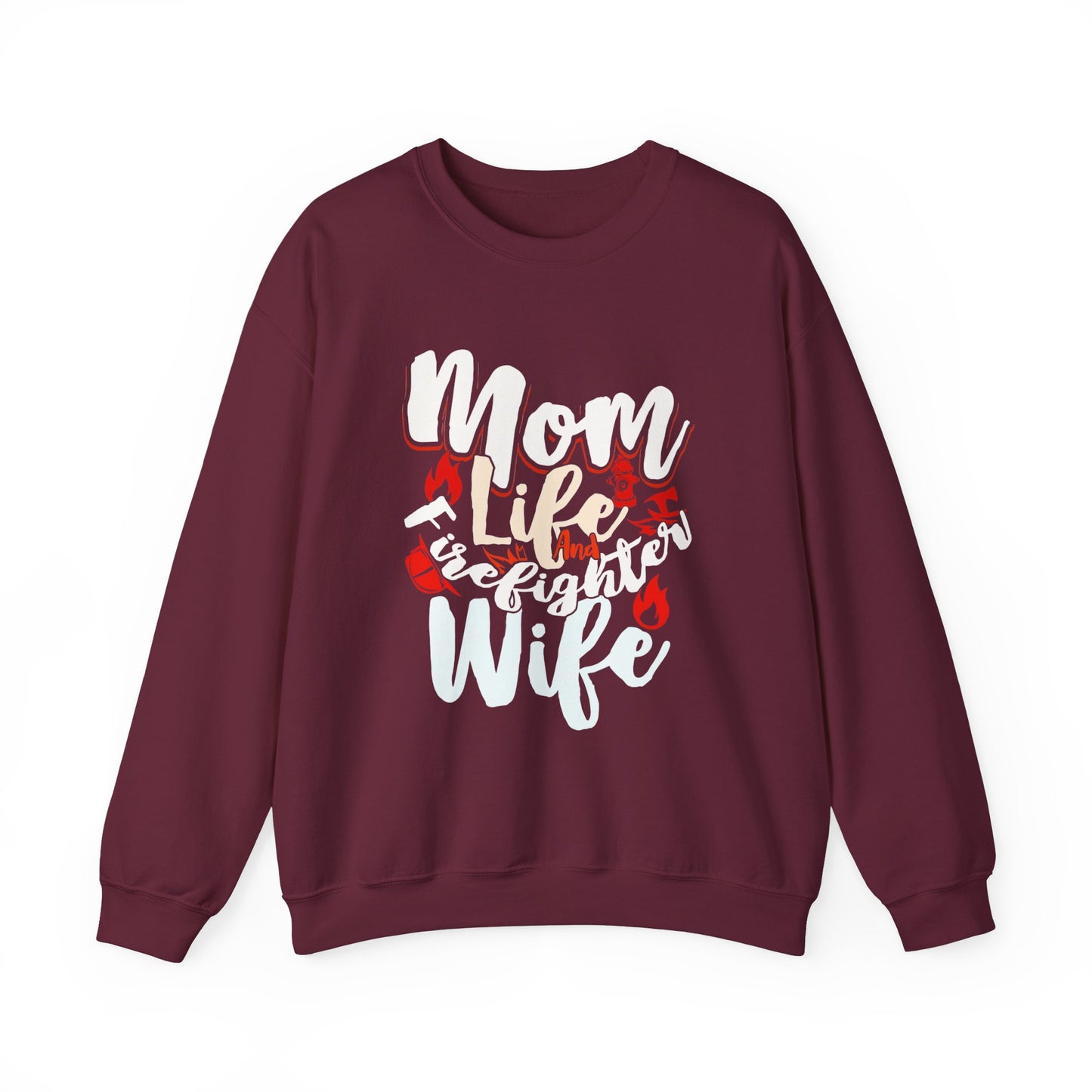 Firefighter Wife Crewneck Sweatshirt - Cozy Apparel for Moms