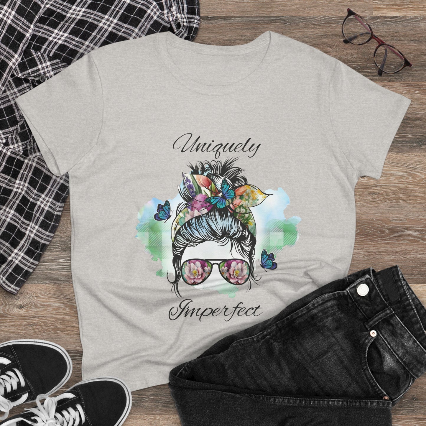 Women's Uniquely Imperfect Graphic Tee - Midweight Cotton Shirt