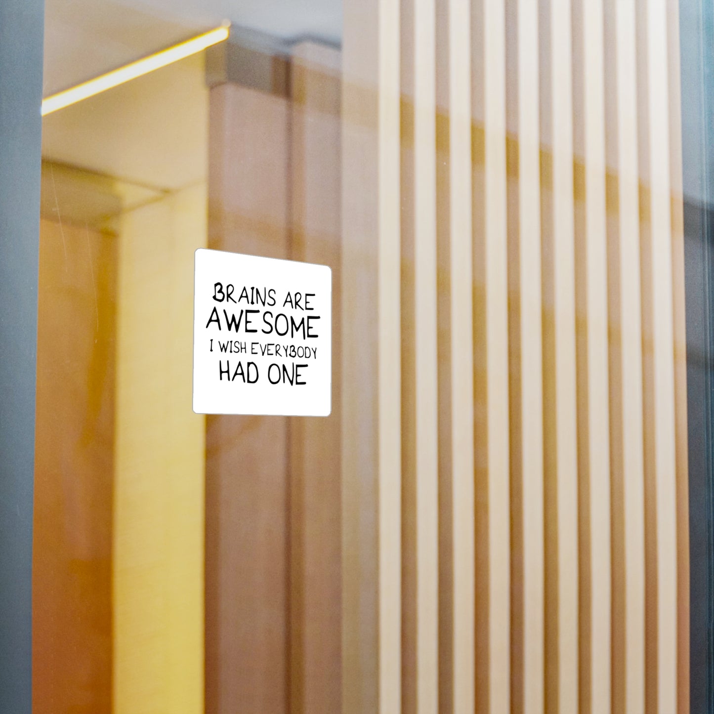 Inspirational Vinyl Decals - 'Brains Are Awesome' - Perfect for Home or Office Decor