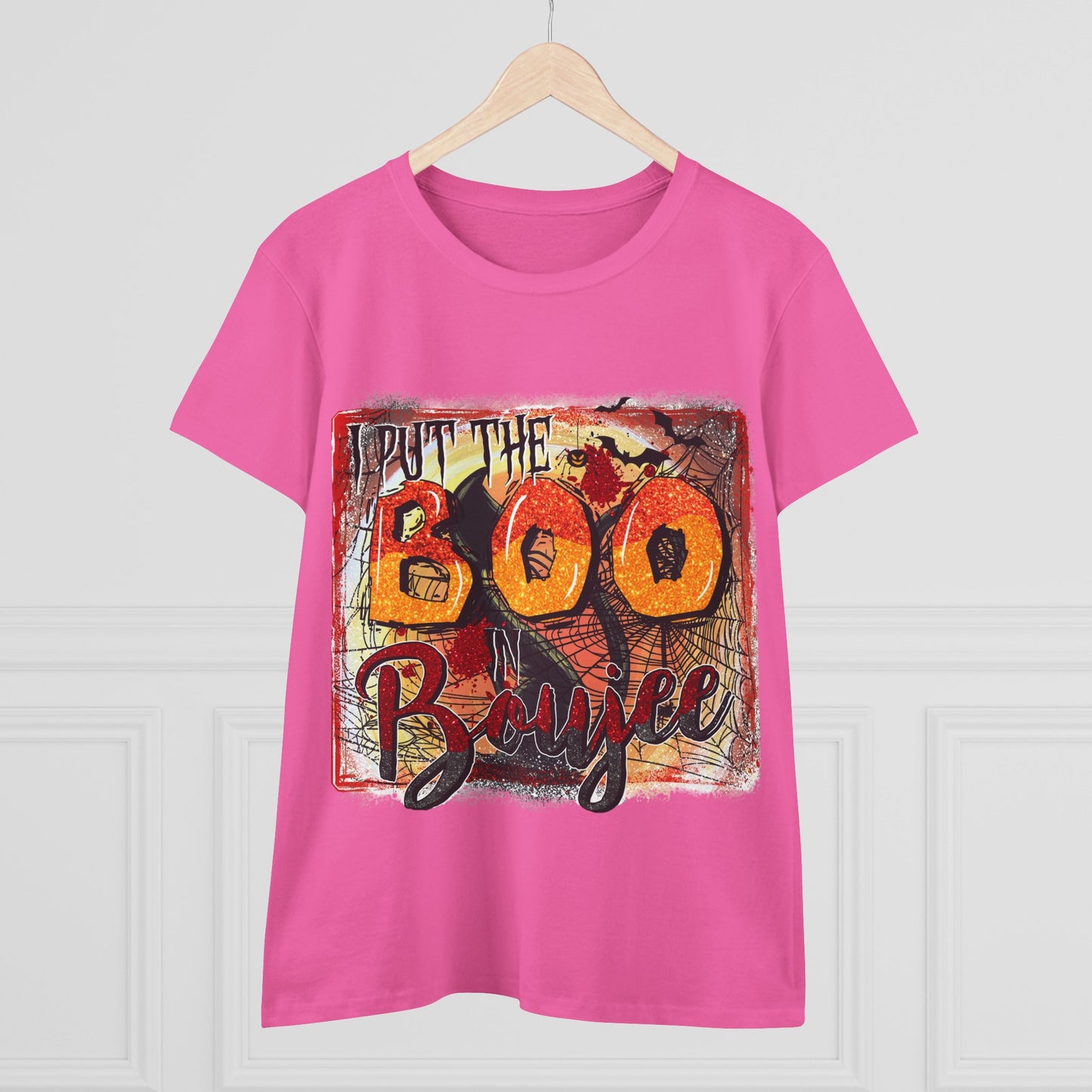 Boo-tiful Cotton Tee for Halloween, Women's Graphic Shirt, Spooky Vibes, Casual Wear, Gift for Her