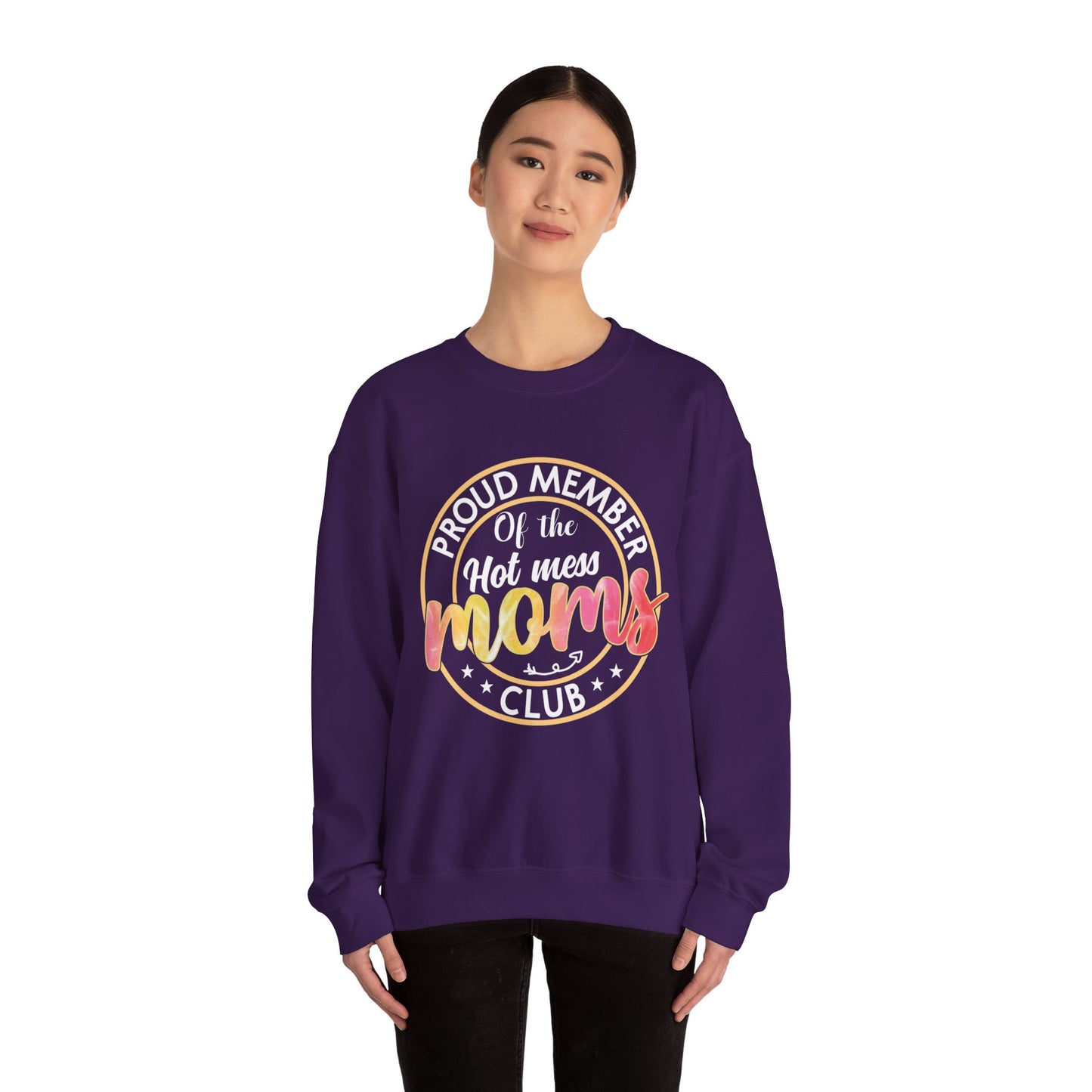 Moms Circle Crewneck Sweatshirt - Cozy Gift for Mothers, Perfect for Mother's Day, Family Gatherings, Casual Wear, Everyday Comfort