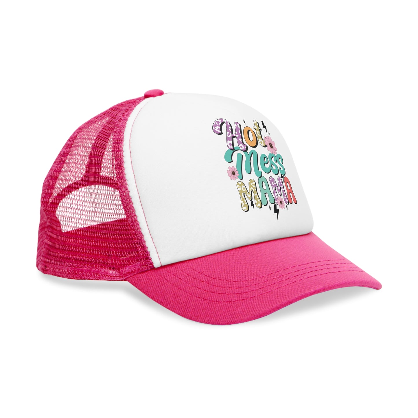 Hot Mess Mama Mesh Cap, Trendy Hat for Moms, Fun Gift for Mother's Day, Casual Summer Accessory, Cute Fashion Statement