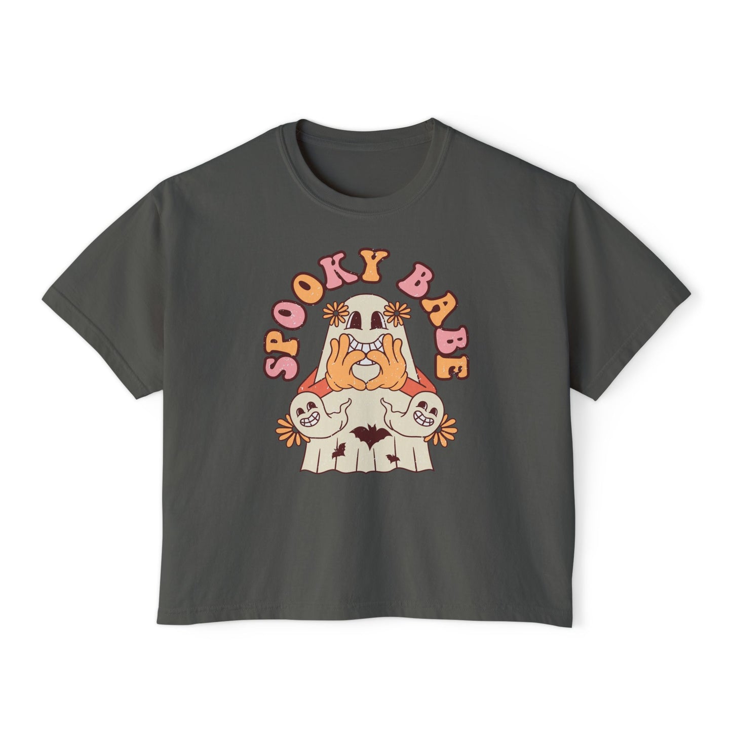 Spooky Babe Women's Boxy Tee | Halloween Shirt, Cute Tee, Graphic Tee, Fall Fashion, Gift for Her