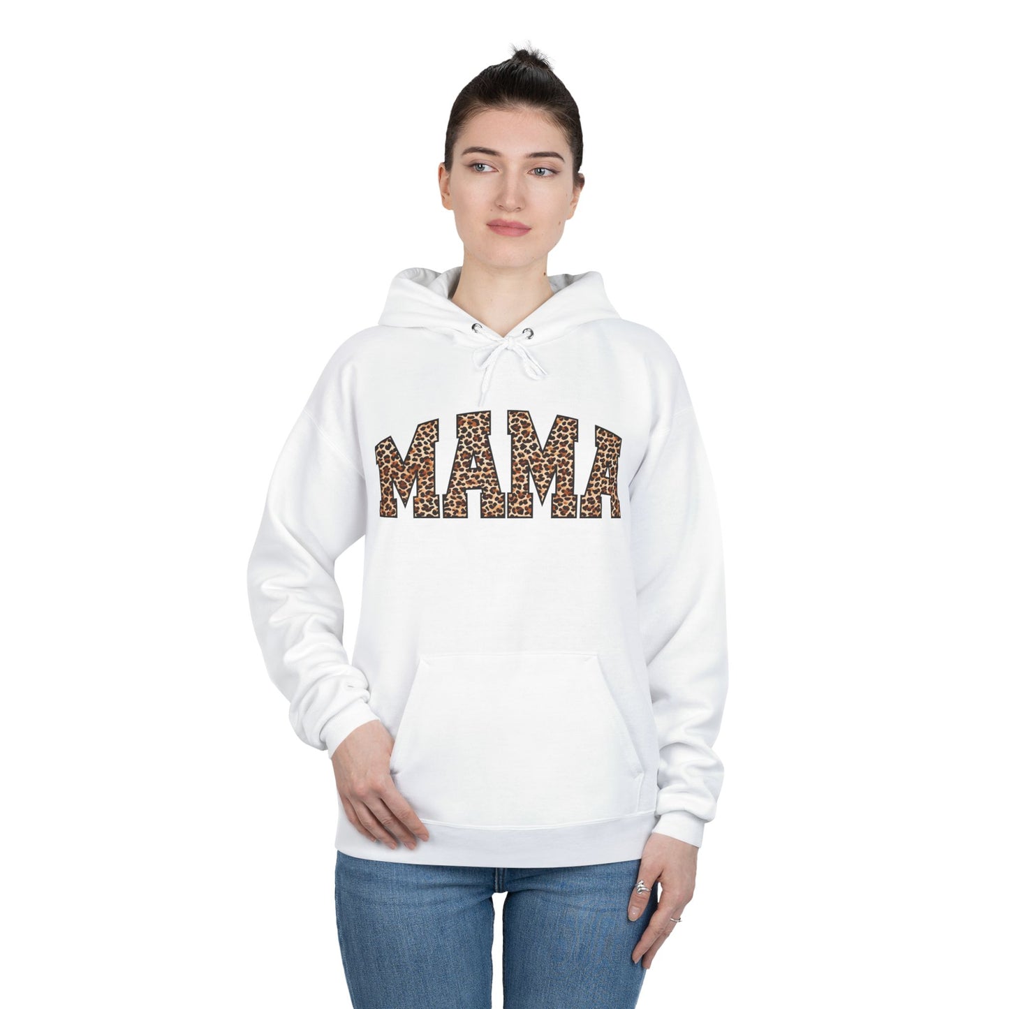 Leopard Print Mama Hoodie - Unisex EcoSmart® Pullover Sweatshirt