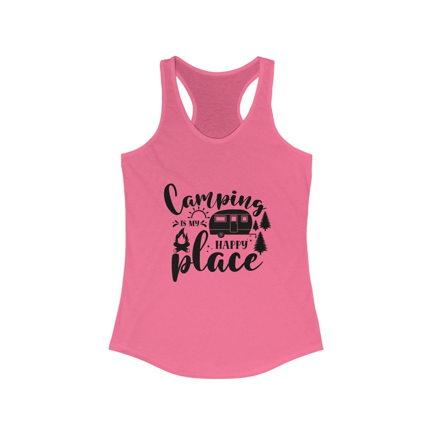 Camping Is My Happy Place Racerback Tank for Women