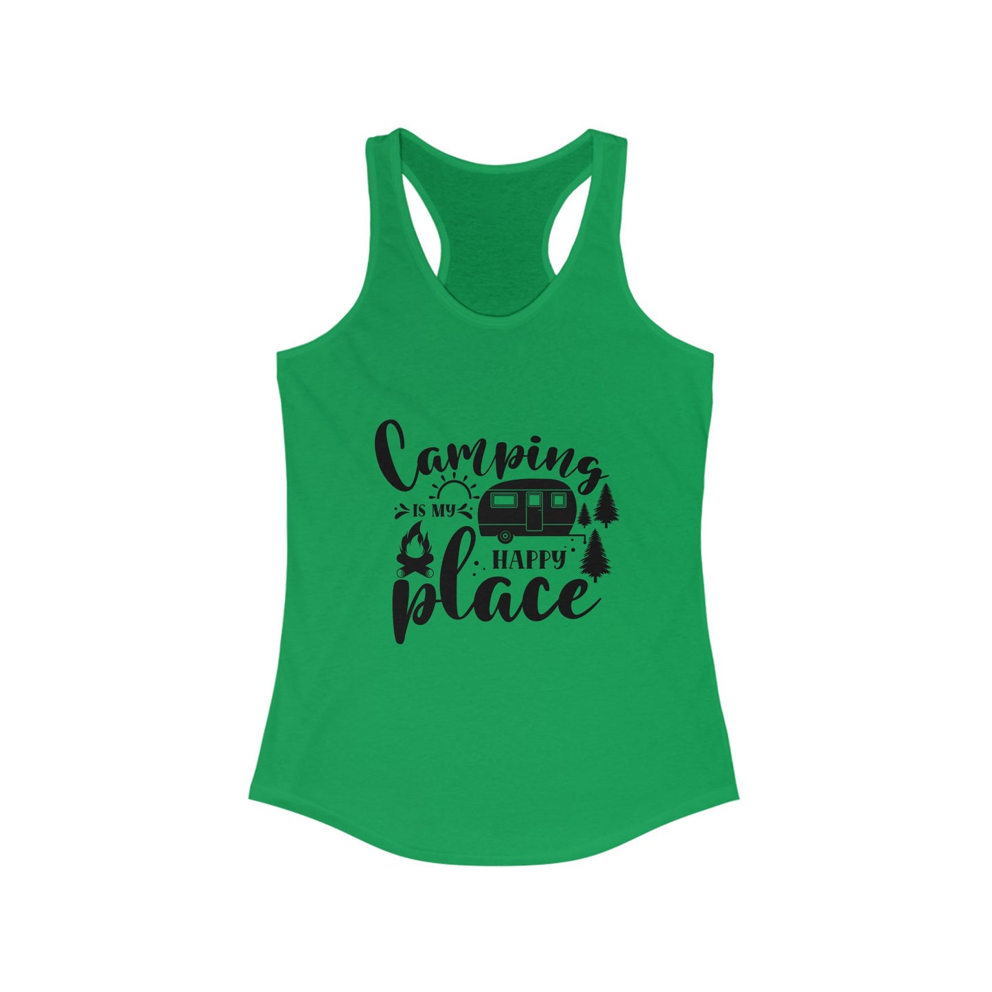 Camping Is My Happy Place Racerback Tank for Women