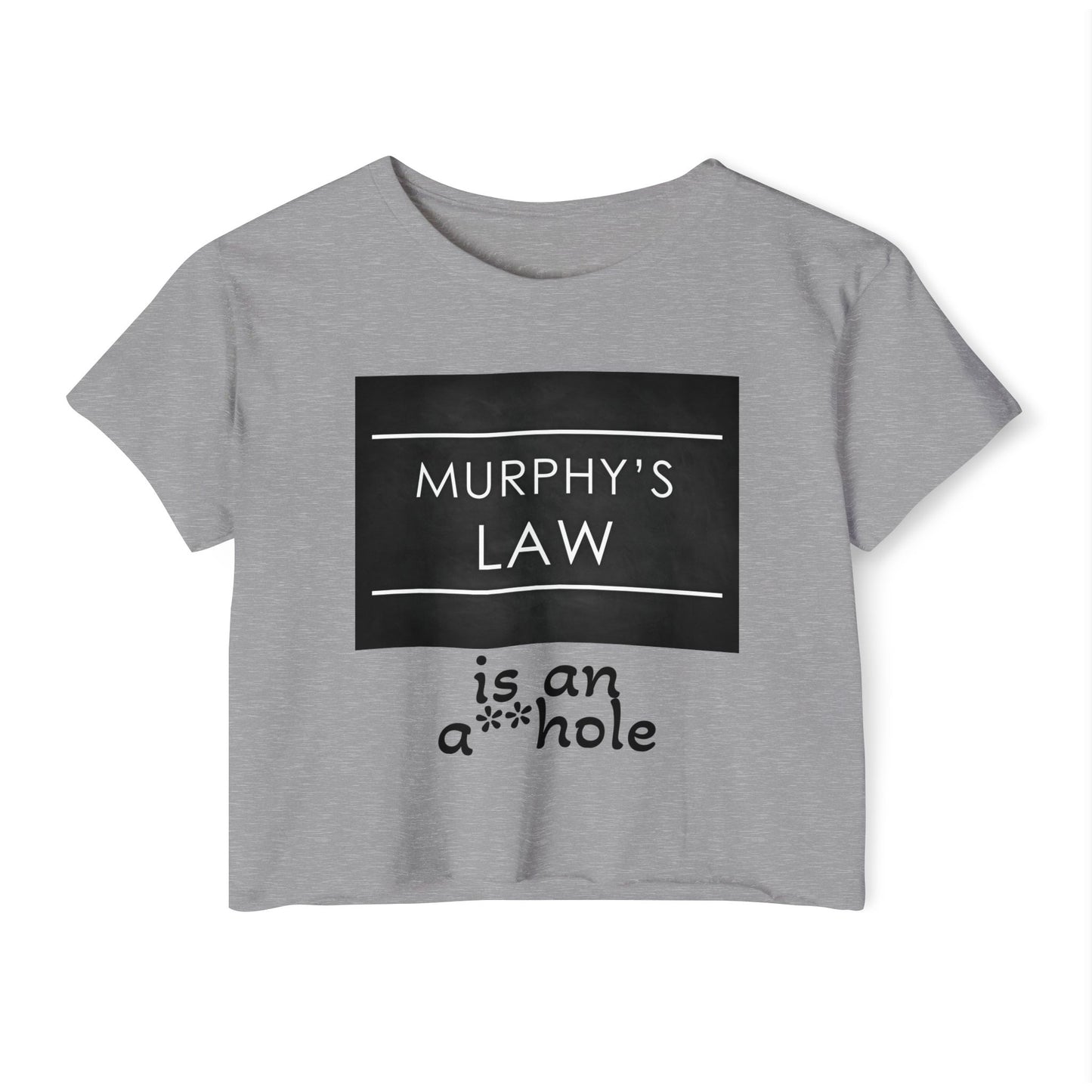 Murphy's Law Women's Festival Crop Top, Fun Summer Tee, Casual Streetwear, Gift for Her, Festival Outfit, Funny Quote Shirt