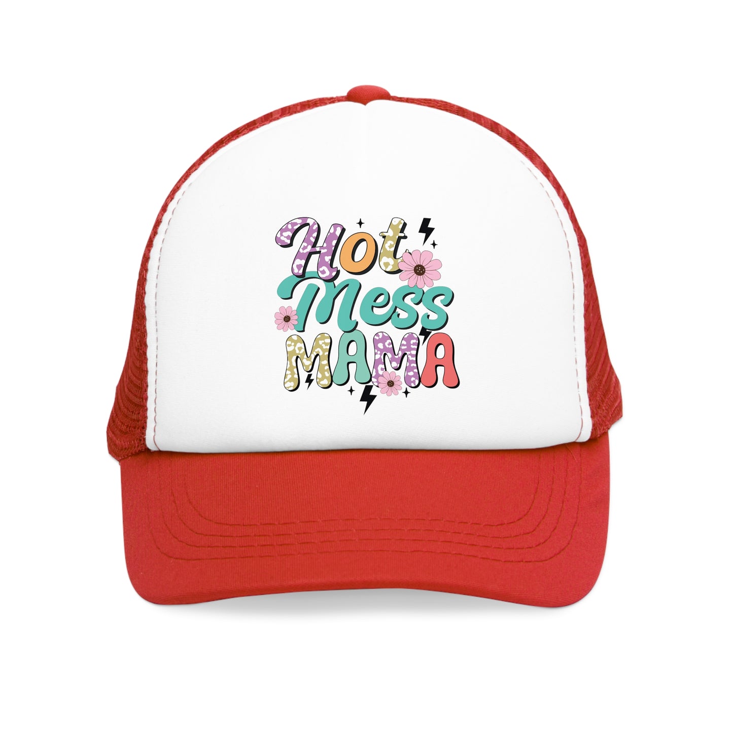 Hot Mess Mama Mesh Cap, Trendy Hat for Moms, Fun Gift for Mother's Day, Casual Summer Accessory, Cute Fashion Statement