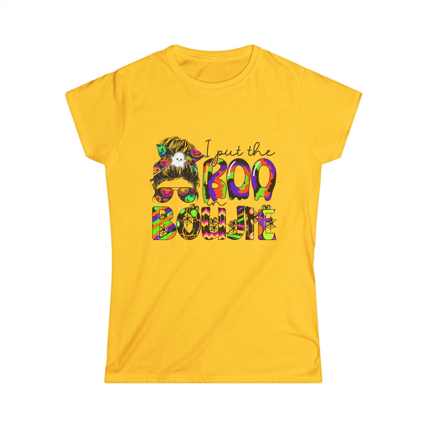 I Put The Boo-tiful in Boo-lie Women's Softstyle Tee - Fun Playful Shirt for Halloween & Everyday Wear