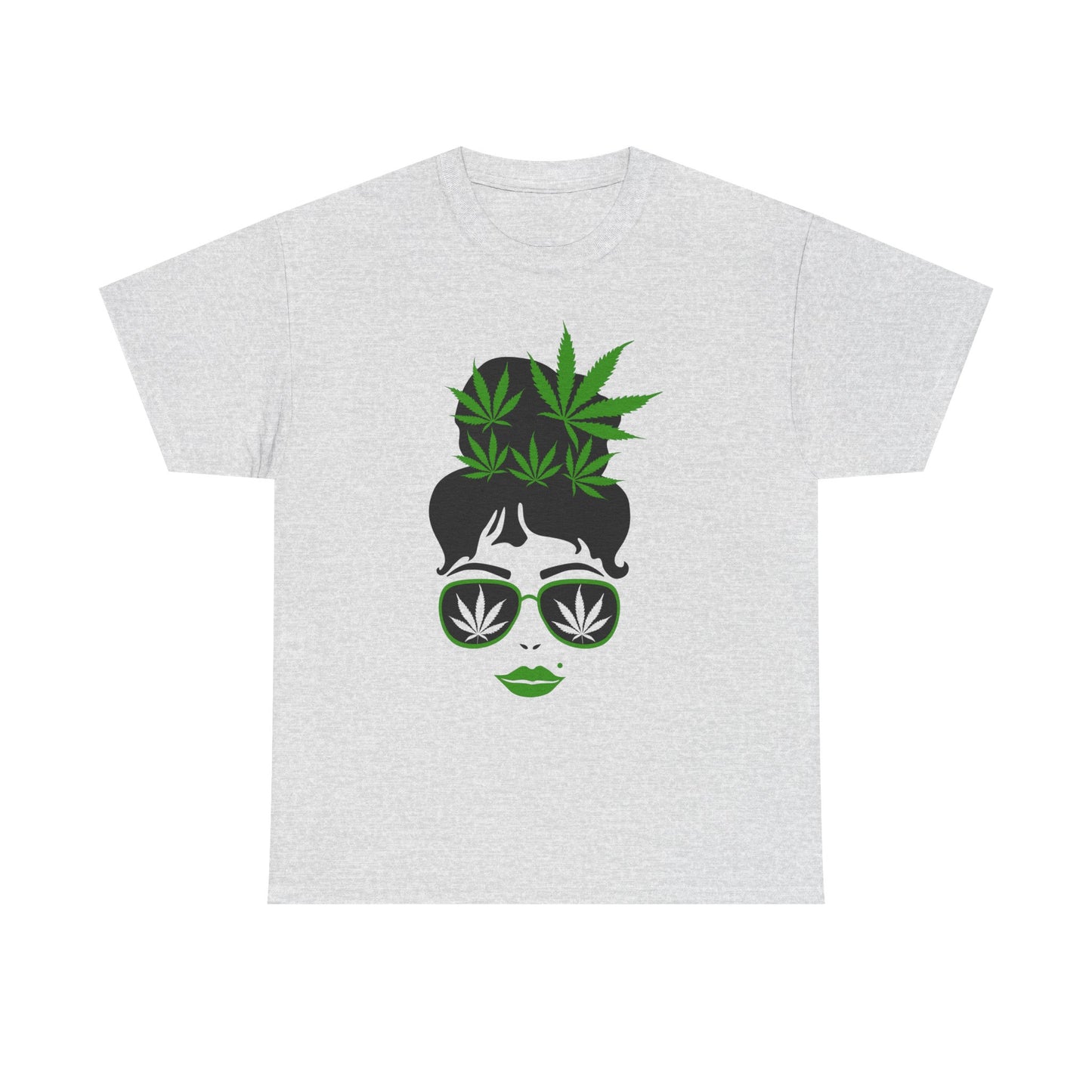 Chic Cannabis Unisex Heavy Cotton Tee - Stylish Green Leaf Design