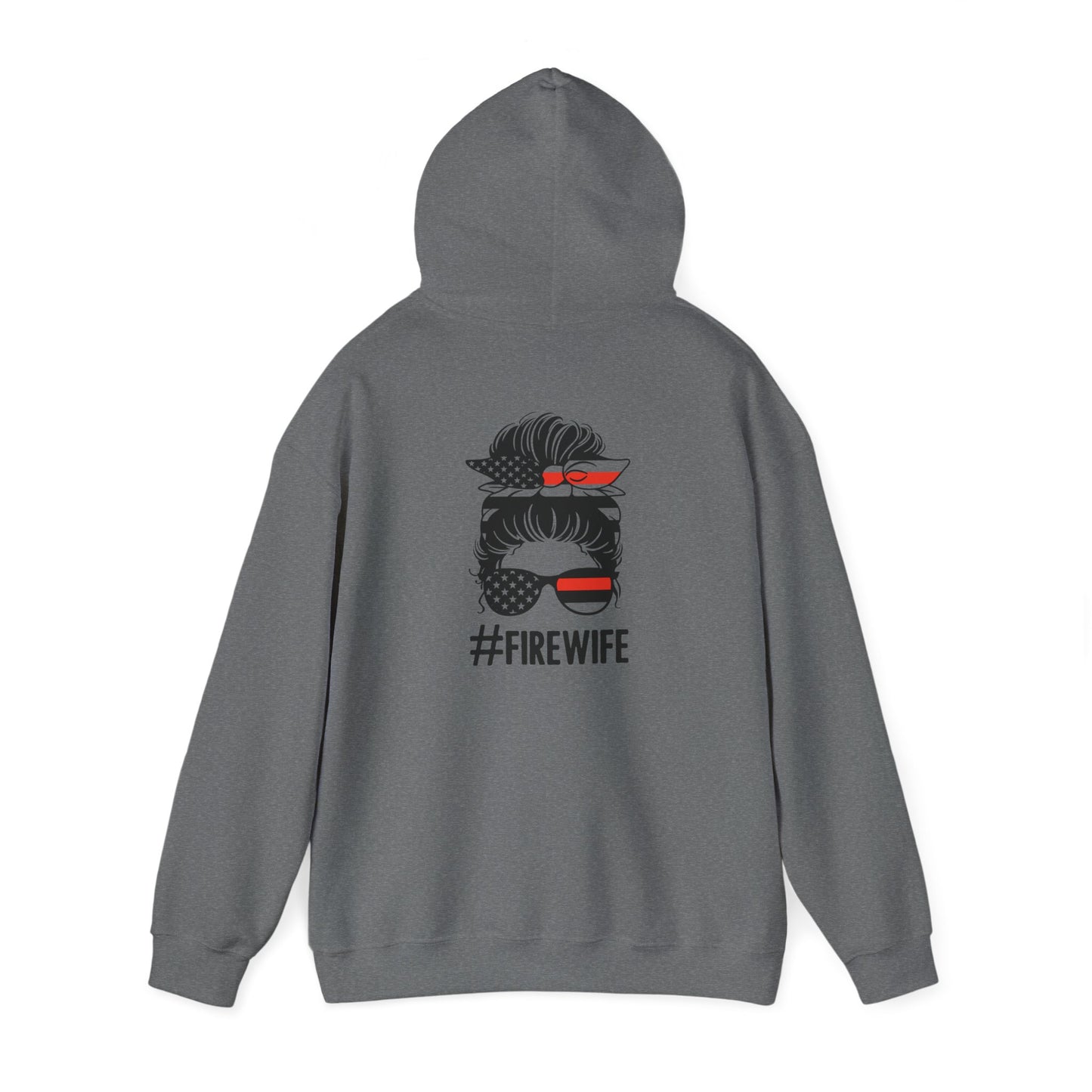 Firefighter Wife Hooded Sweatshirt - Unisex Heavy Blend with Uplifting Design