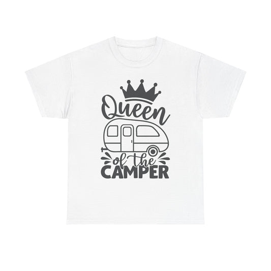 Queen of the Camper Unisex Heavy Cotton Tee - Perfect for Camping Enthusiasts