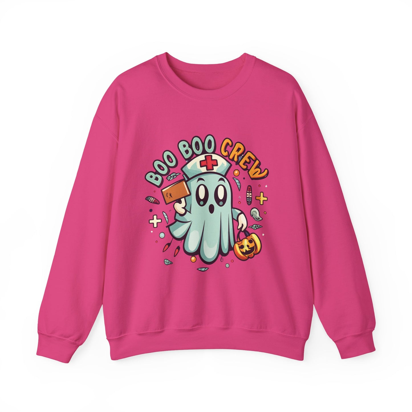 Halloween Ghost Crewneck Sweatshirt, Unisex Sweatshirt, Boo Boo Crew Sweatshirt, Cute Halloween Sweater, Cozy Fall Apparel