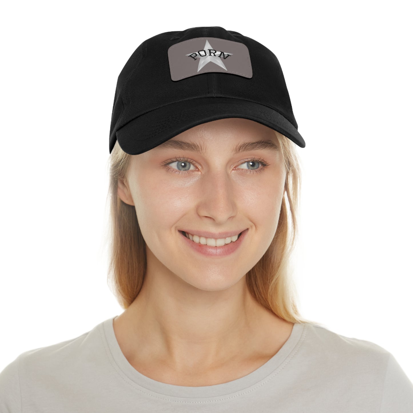 Stylish Dad Hat with Leather Patch, Casual Cap for Men, Summer Accessory, Fun Gift for Dads, Trendy Headwear. fun gifts for her, stylish womens hat