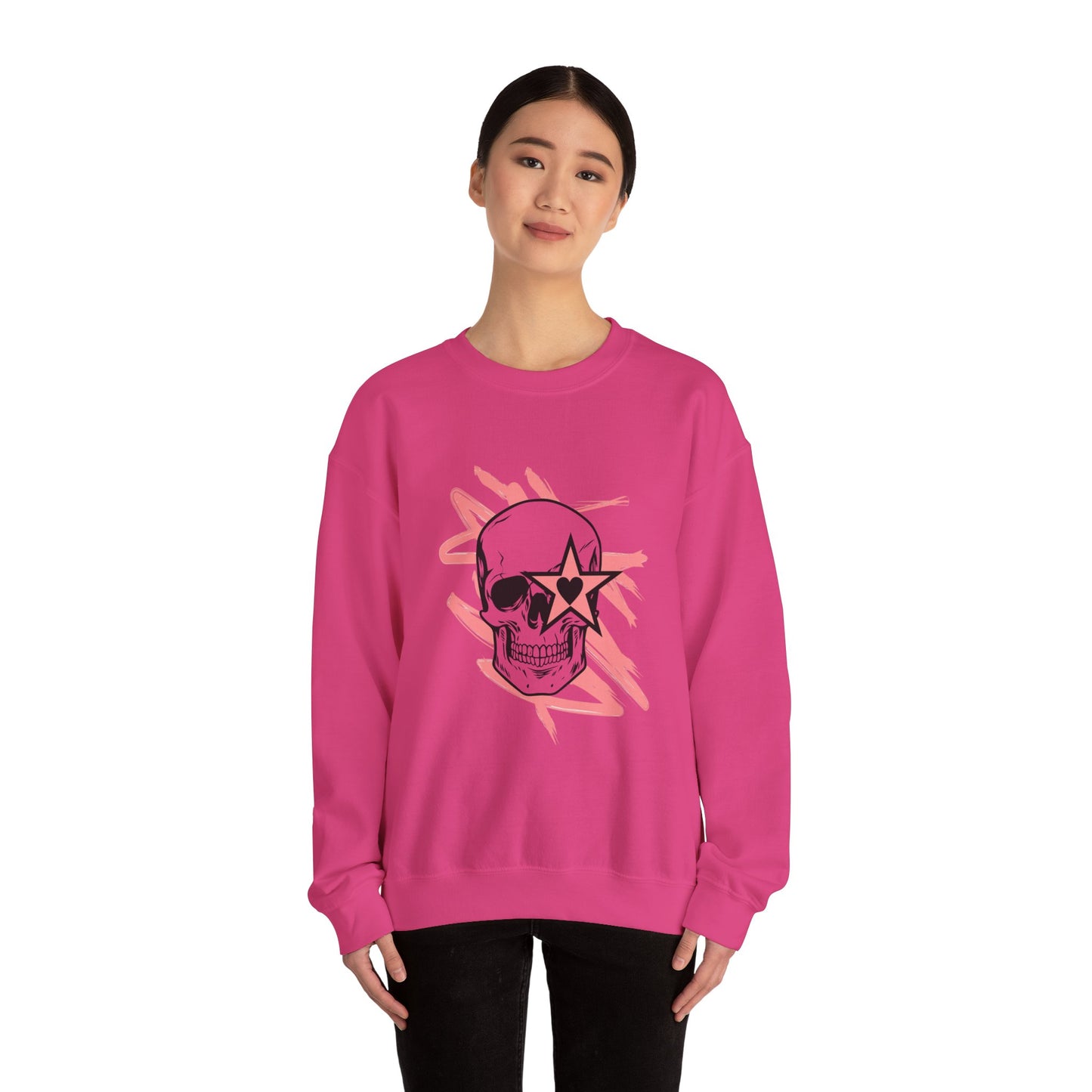 Edgy Skull Graphic Crewneck Sweatshirt - Unisex Heavy Blend™