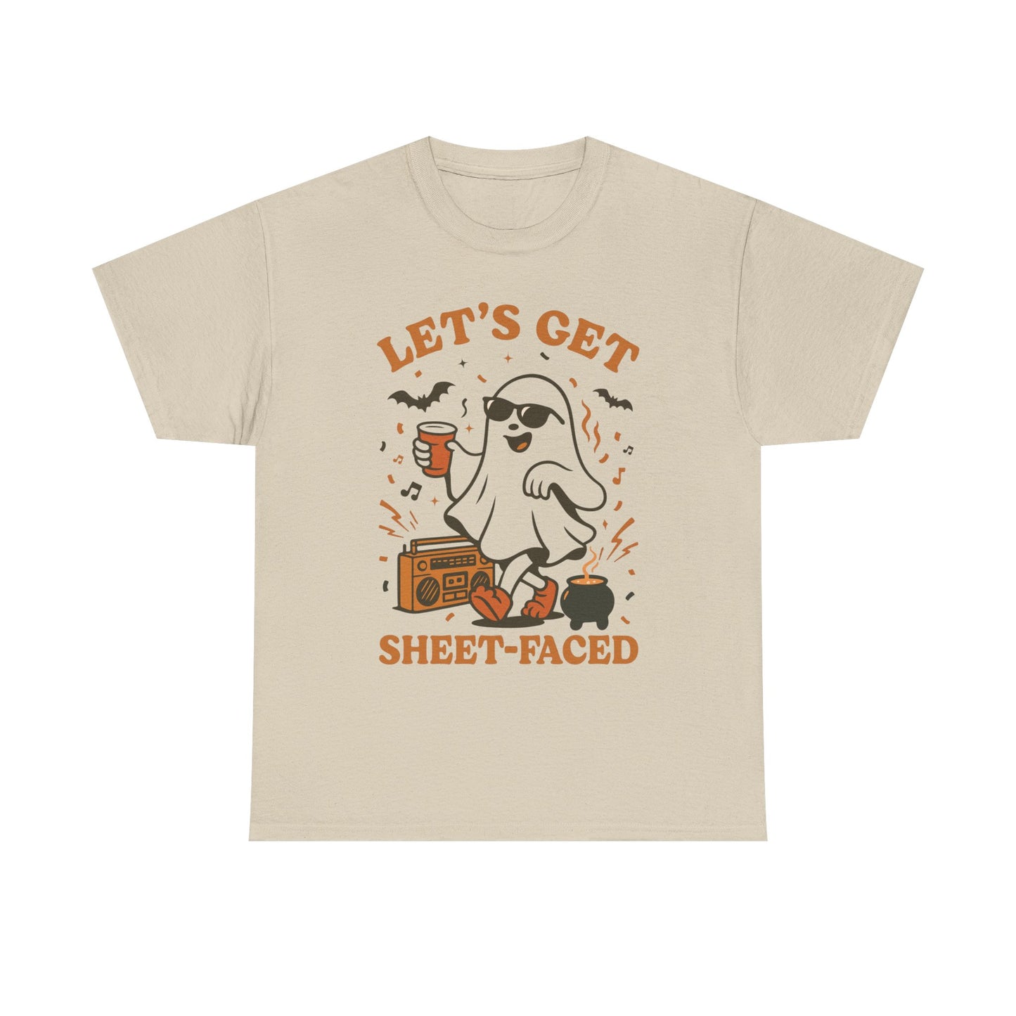 Ghost Party Tee, Halloween Shirt, Unisex Heavy Cotton Tee, Fun Graphic T-Shirt, Casual Wear, October Festivity Apparel
