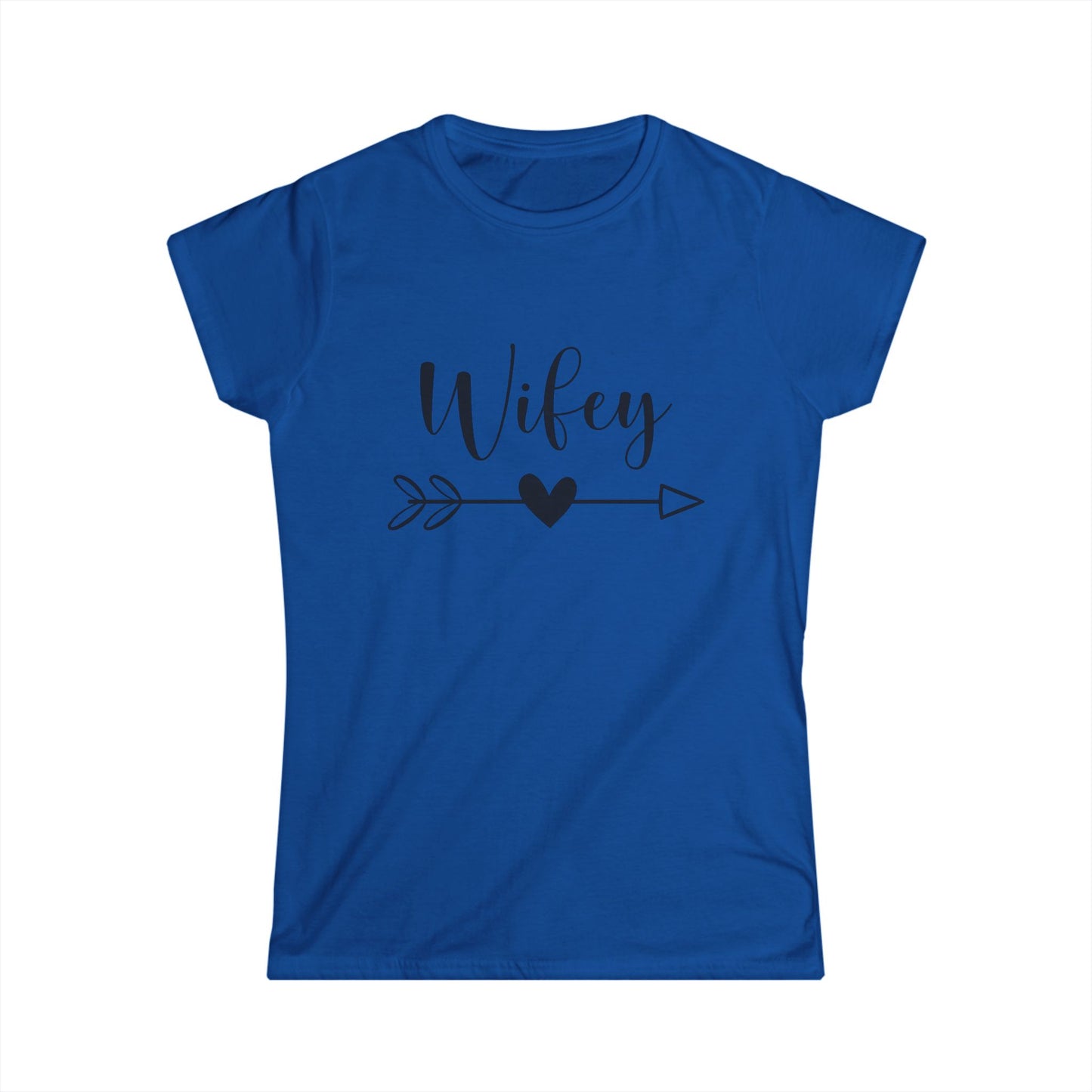 Wifey Softstyle Tee, Cute Gift for Newlyweds, Engagement, Bride, Bridal Shower, Couple Matching Tops