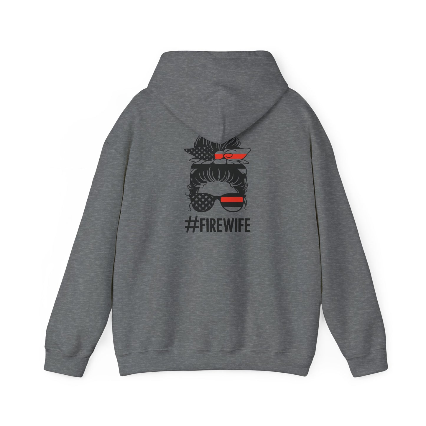 Firefighter Wife Hooded Sweatshirt - Unisex Heavy Blend with Uplifting Design