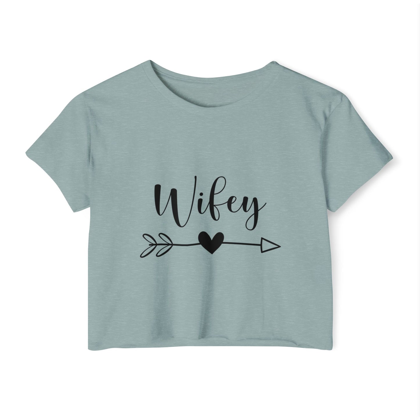 Wifey Festival Crop Top, Women's Crop Tee, Cute Summer Top, Boho Style Shirt, Gift for Her, Anniversary Gift, Trendy Clothing