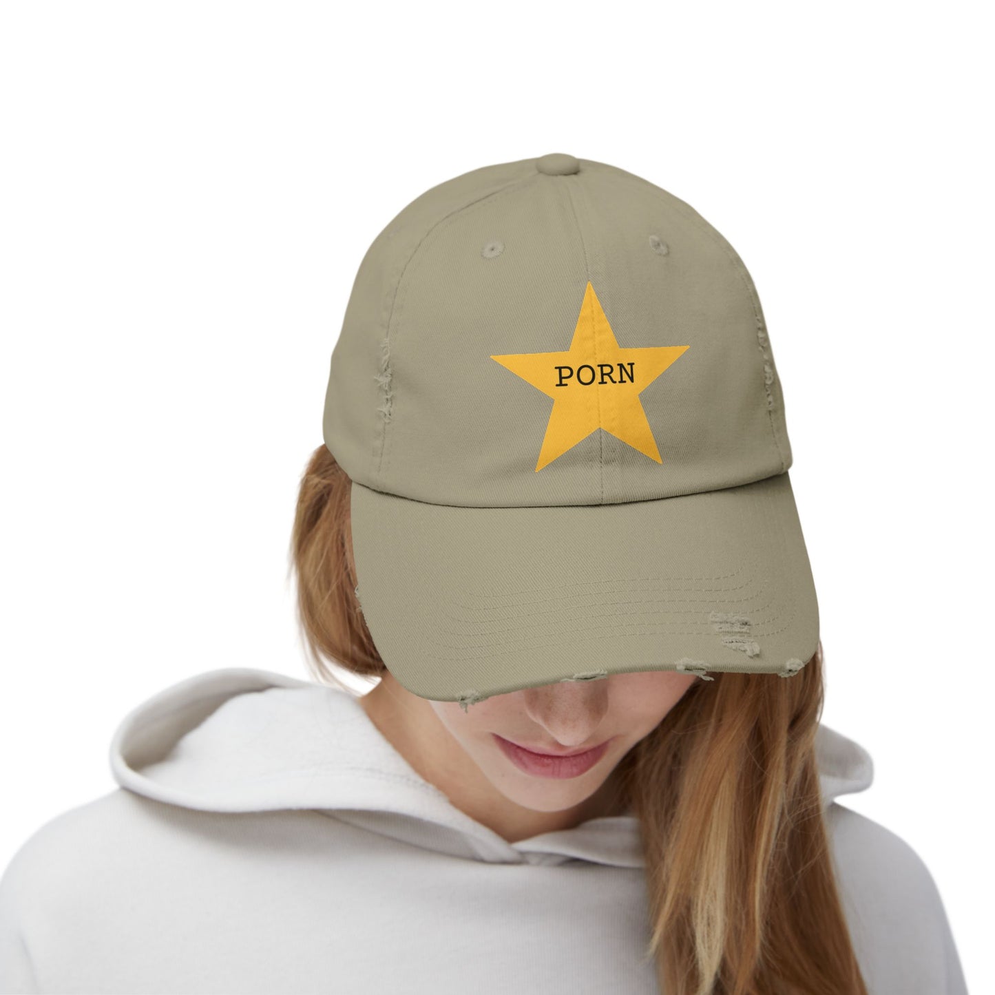 Trendy Unisex Distressed Cap with Statement Design, Casual Hat, Fashion Accessory, Gift for Him, Gift for Her, Everyday Style