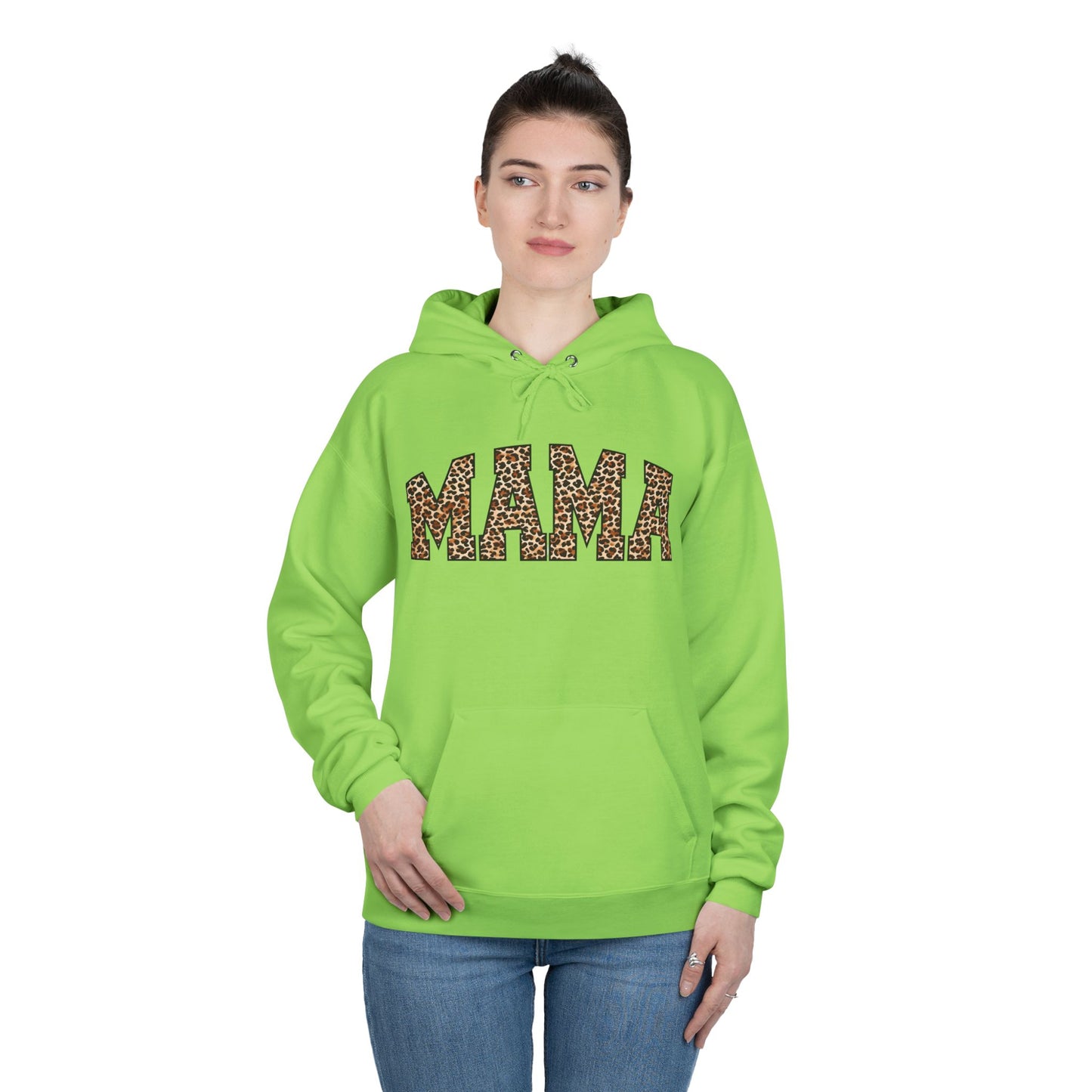 Leopard Print Mama Hoodie - Unisex EcoSmart® Pullover Sweatshirt